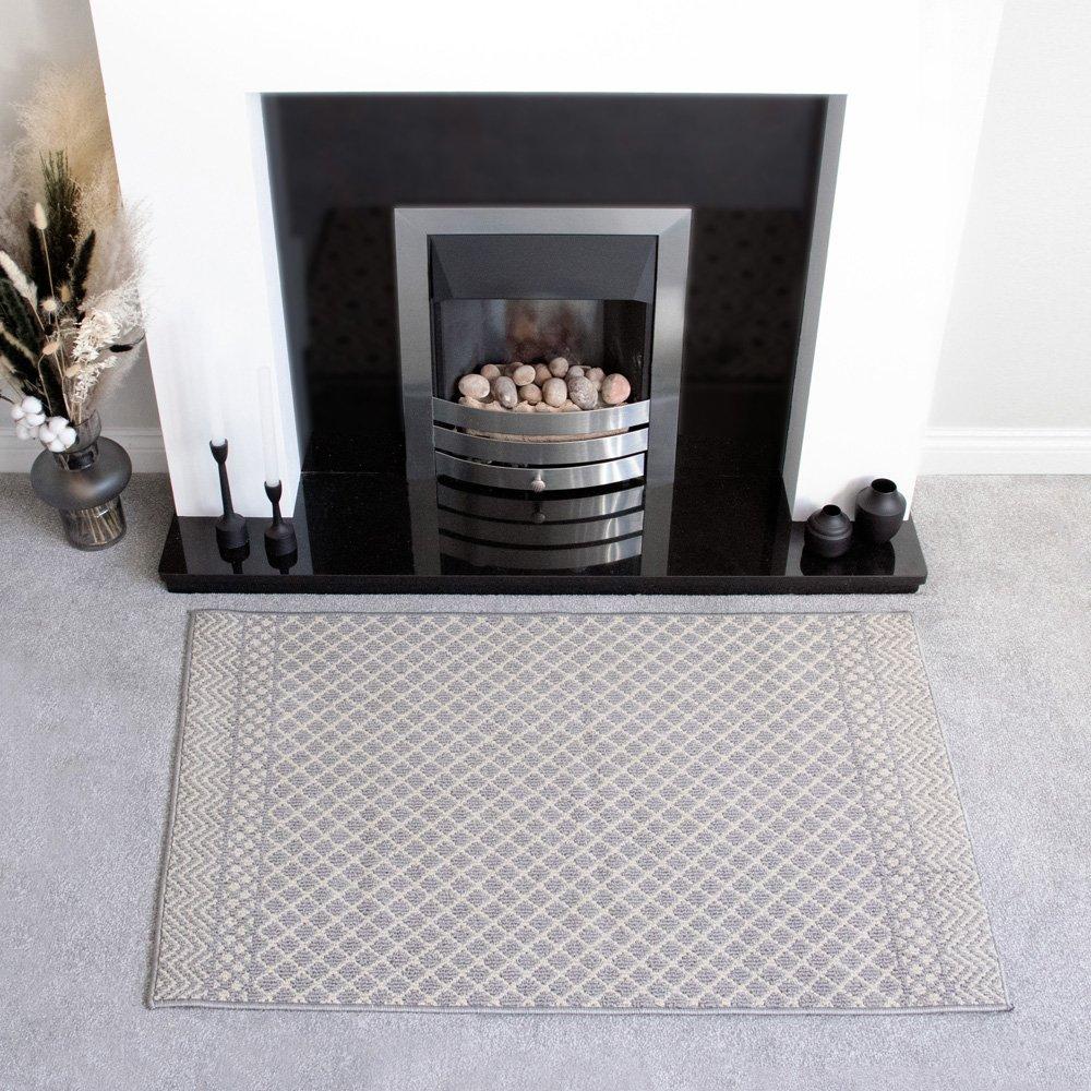 Grey - JVL - Everley Washable Rug - 10