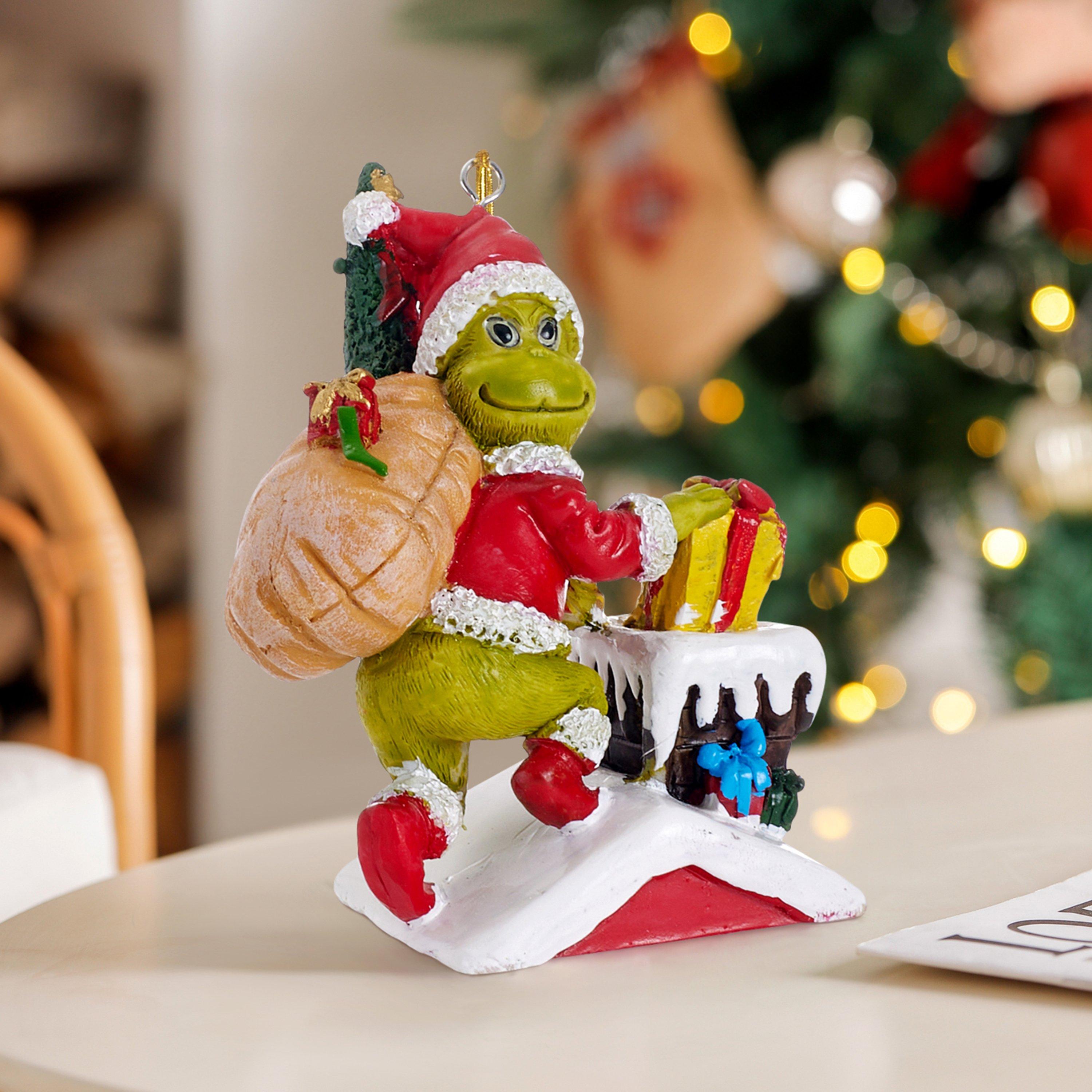 Green - LIFE IDEAS - Resin Christmas Grinch Hanging Ornament - 1