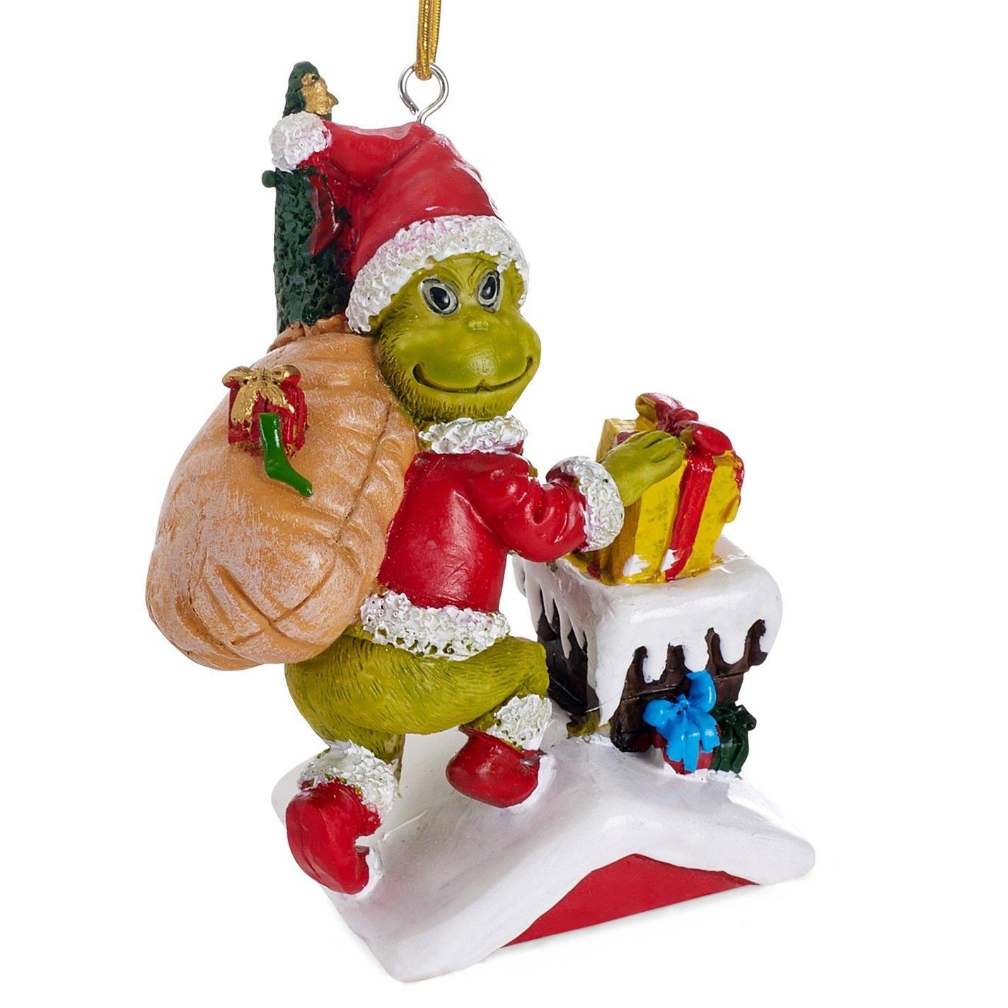 Green - LIFE IDEAS - Resin Christmas Grinch Hanging Ornament - 3
