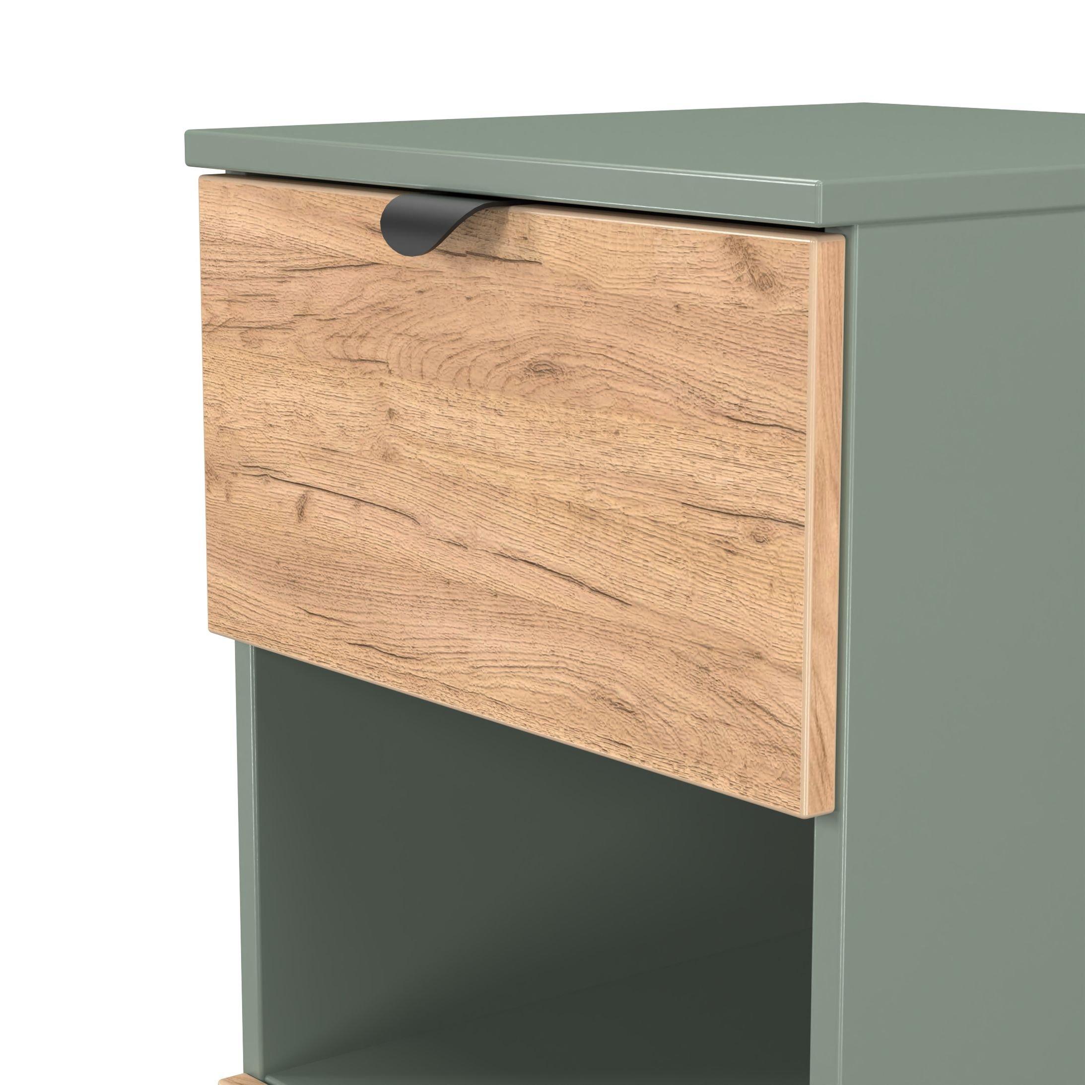 Craft Oak & Ree - Welcome Furniture - Solomon 2 Drawer Open Shelf Bedside Cabinet - 4