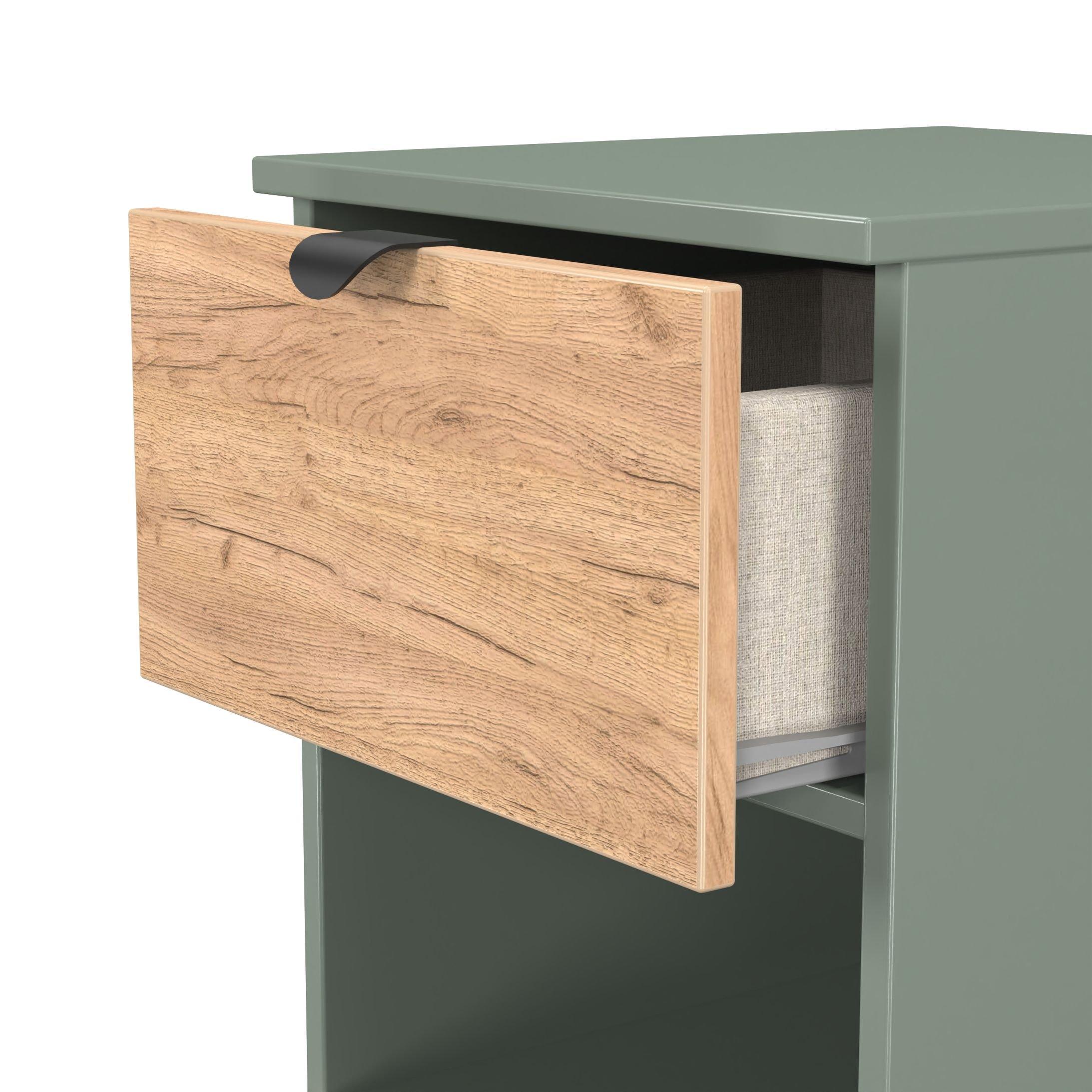 Craft Oak & Ree - Welcome Furniture - Solomon 2 Drawer Open Shelf Bedside Cabinet - 5