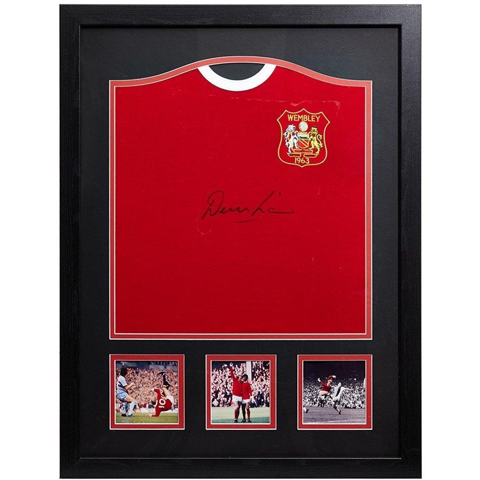 Allstarsignings Ltd  Denis Law Signed Manchester Utd Shirt - Red