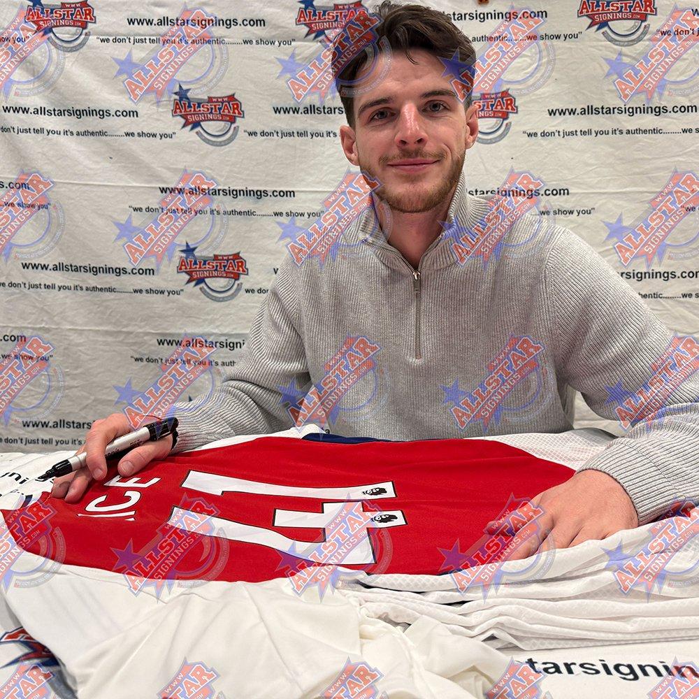 Red - AllStarSignings Ltd - Declan Rice signed Arsenal 2024/25 shirt - 2