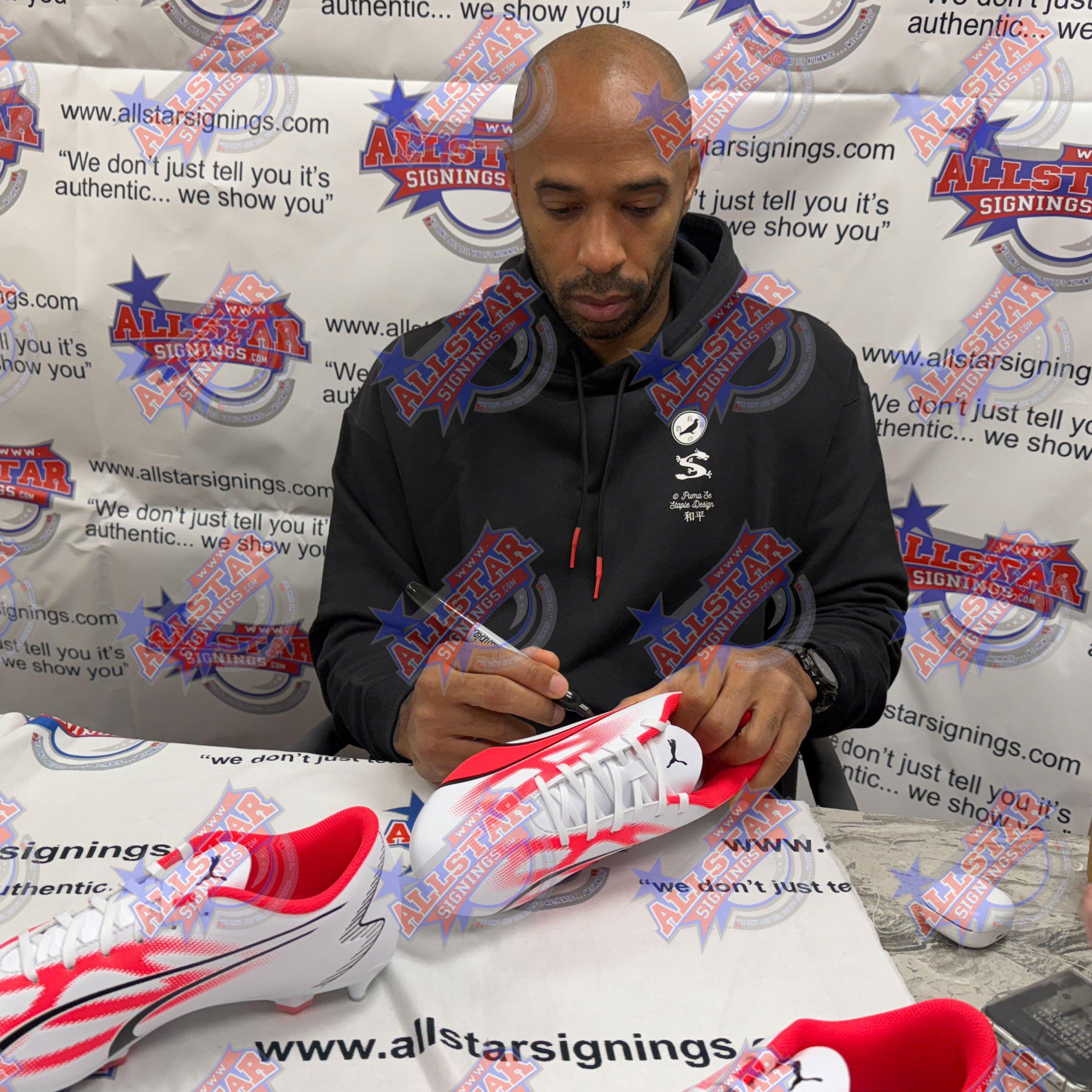 Red - AllStarSignings Ltd - Thierry Henry Arsenal signed Puma football boot - 2