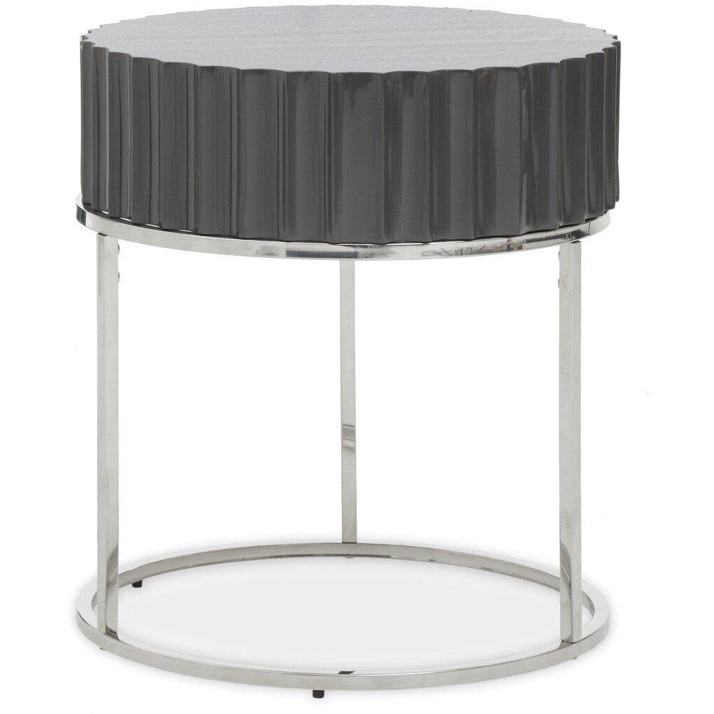 Grey - Fifty Five South - Genoa Grey Finish Round End Table - 1