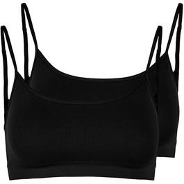 Pieces Rib Seamless 2-Pack Bra Top