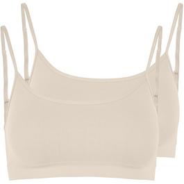 Pieces Rib Seamless 2-Pack Bra Top