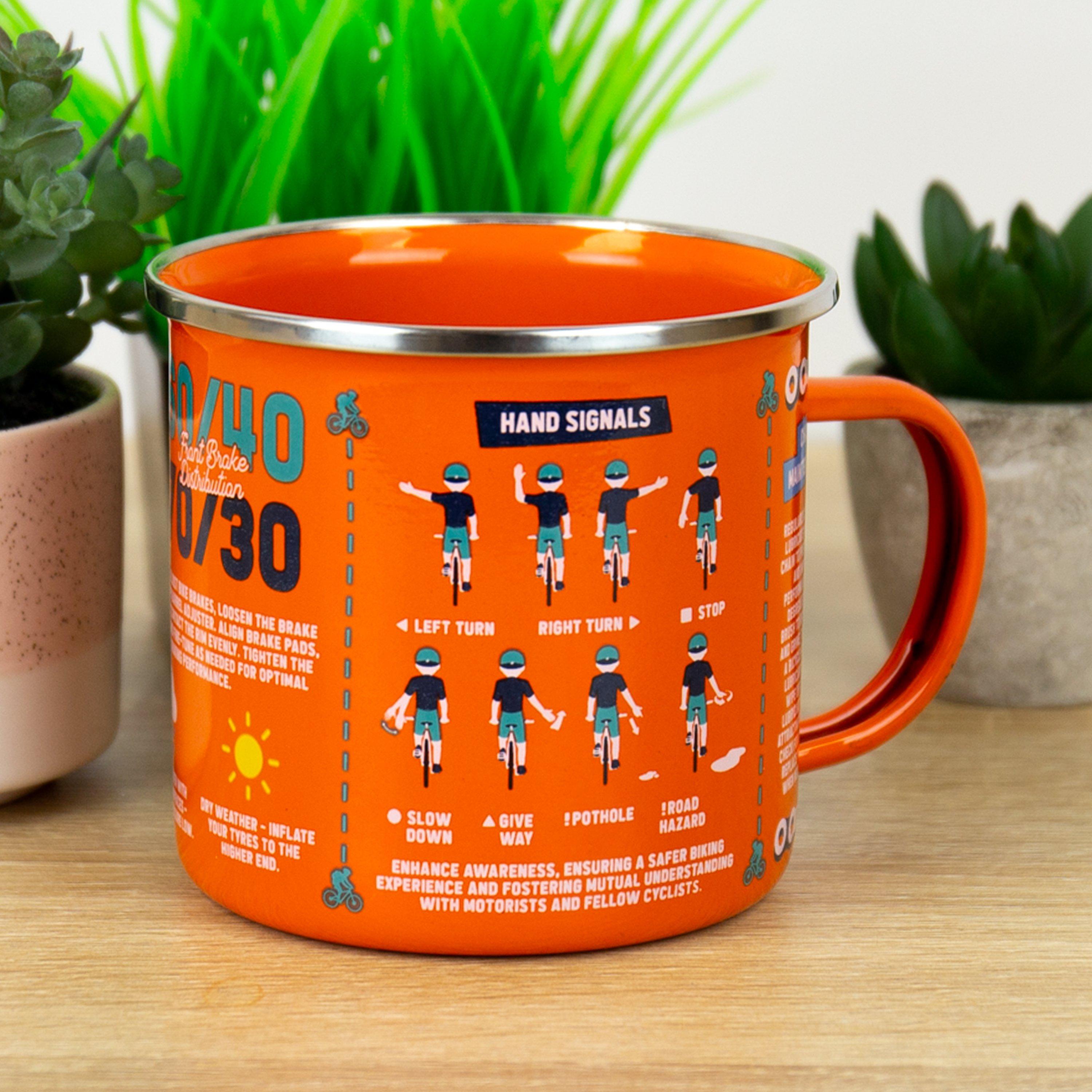 Orange - Gift Republic - Cycling Guide Mug - 2