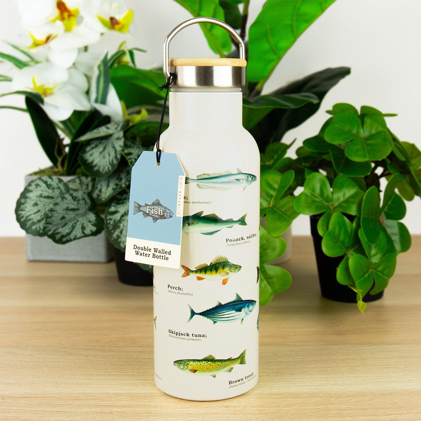 White - Gift Republic - Fish Ecologie Water Bottle - 1