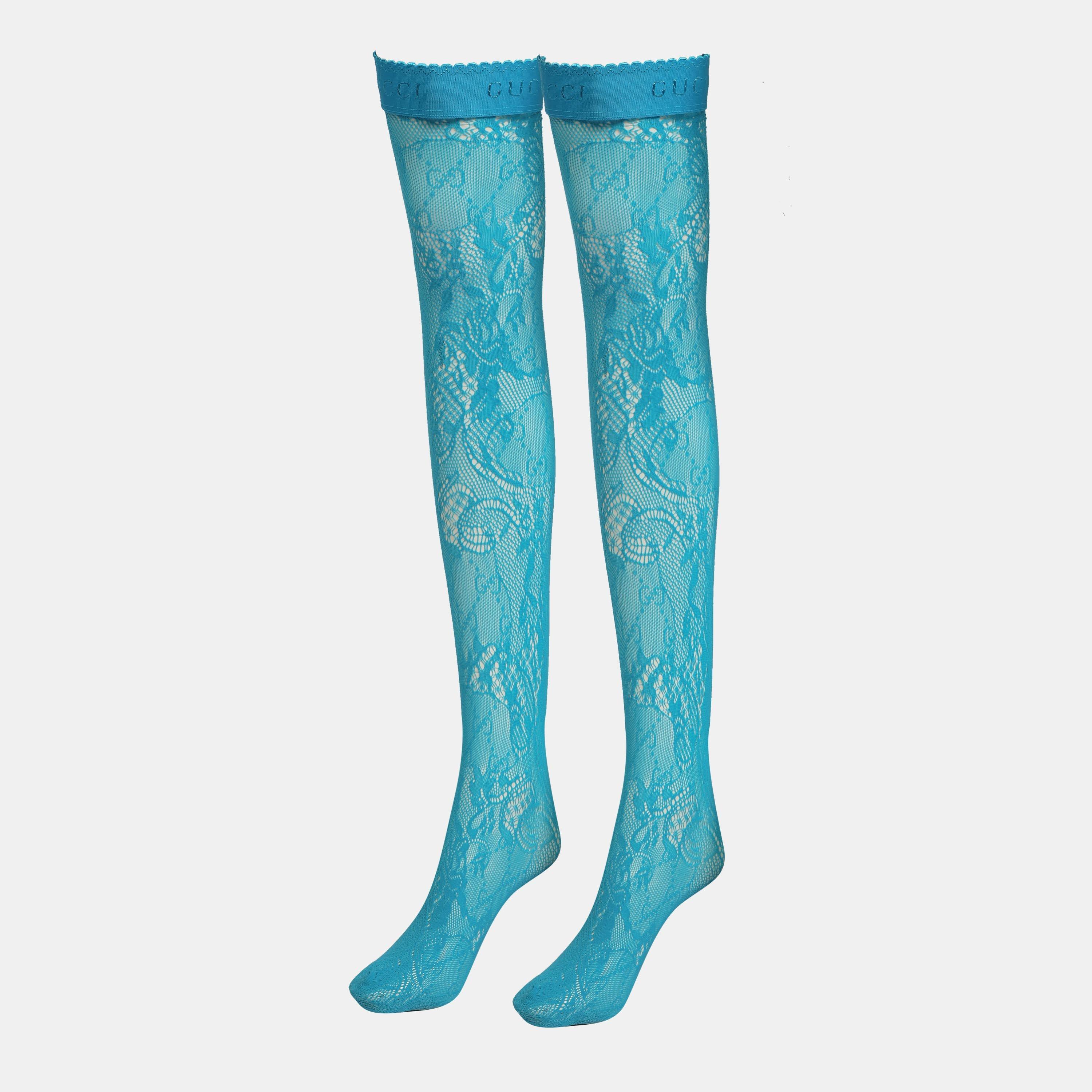 Gucci Women's Crew Socks - Blue - Small