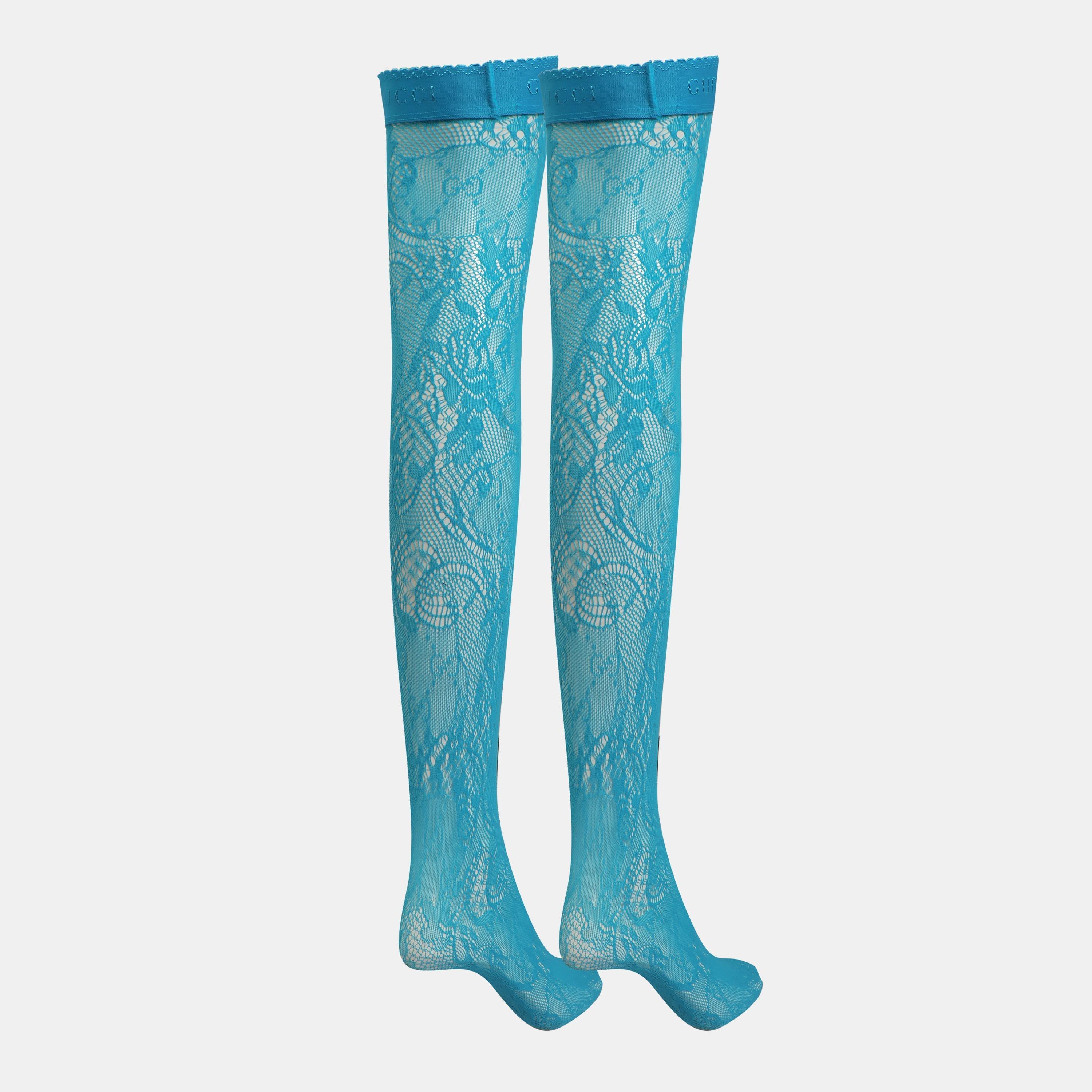 Royal/Yellow - Gucci - Women's Crew Socks - 2