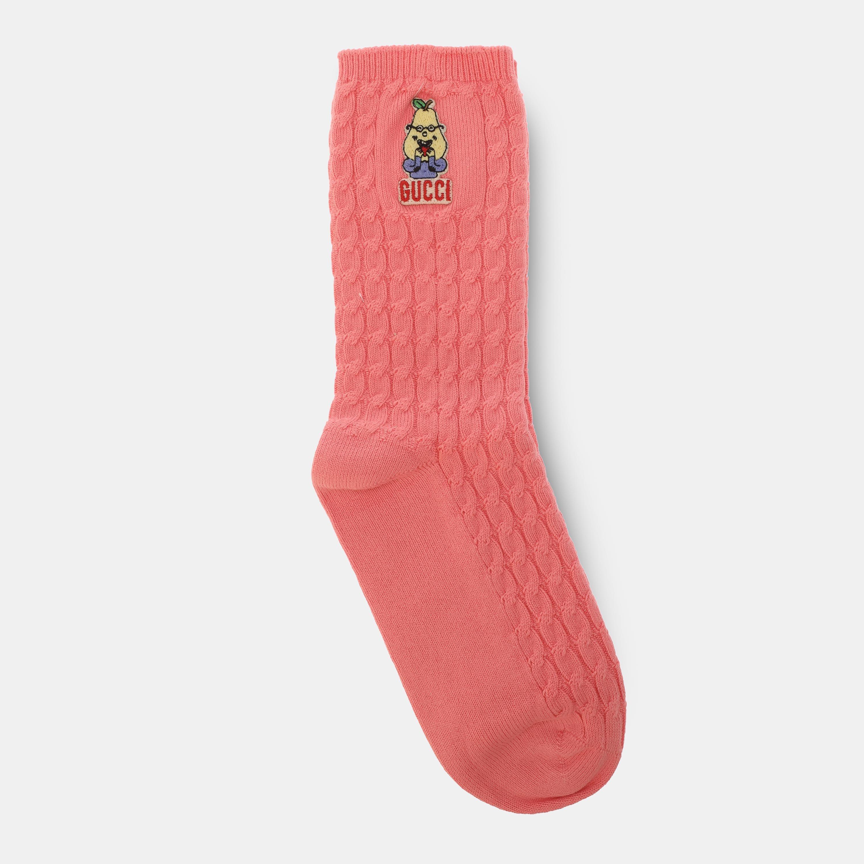 Gucci Women's Crew Socks - Pink - Small