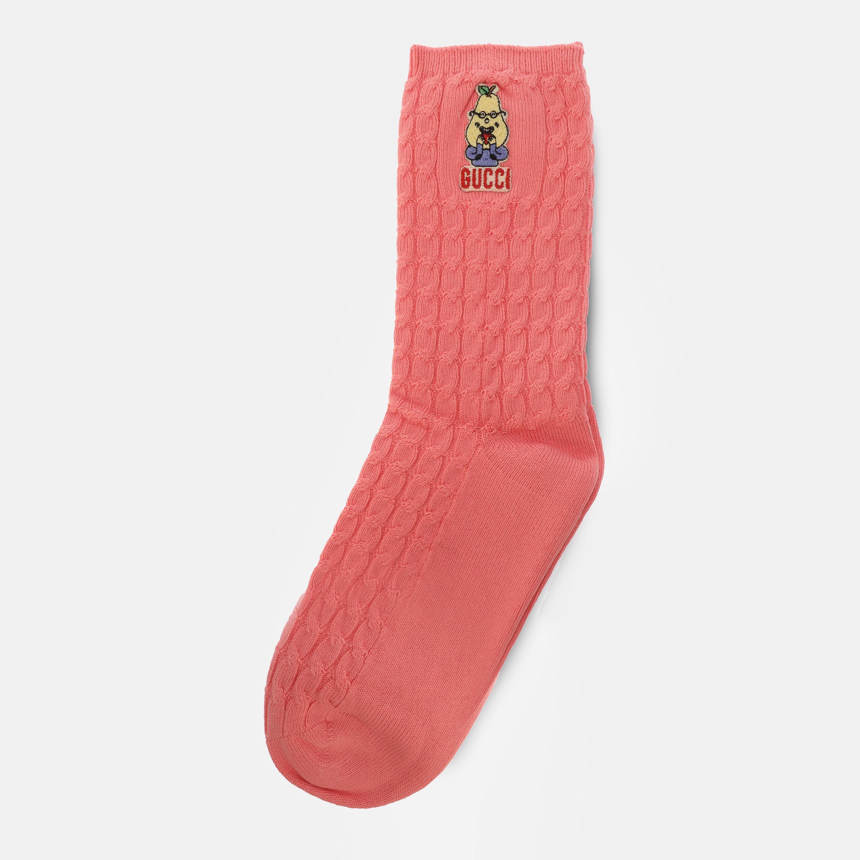 Pink - Gucci - Women's Crew Socks - 2
