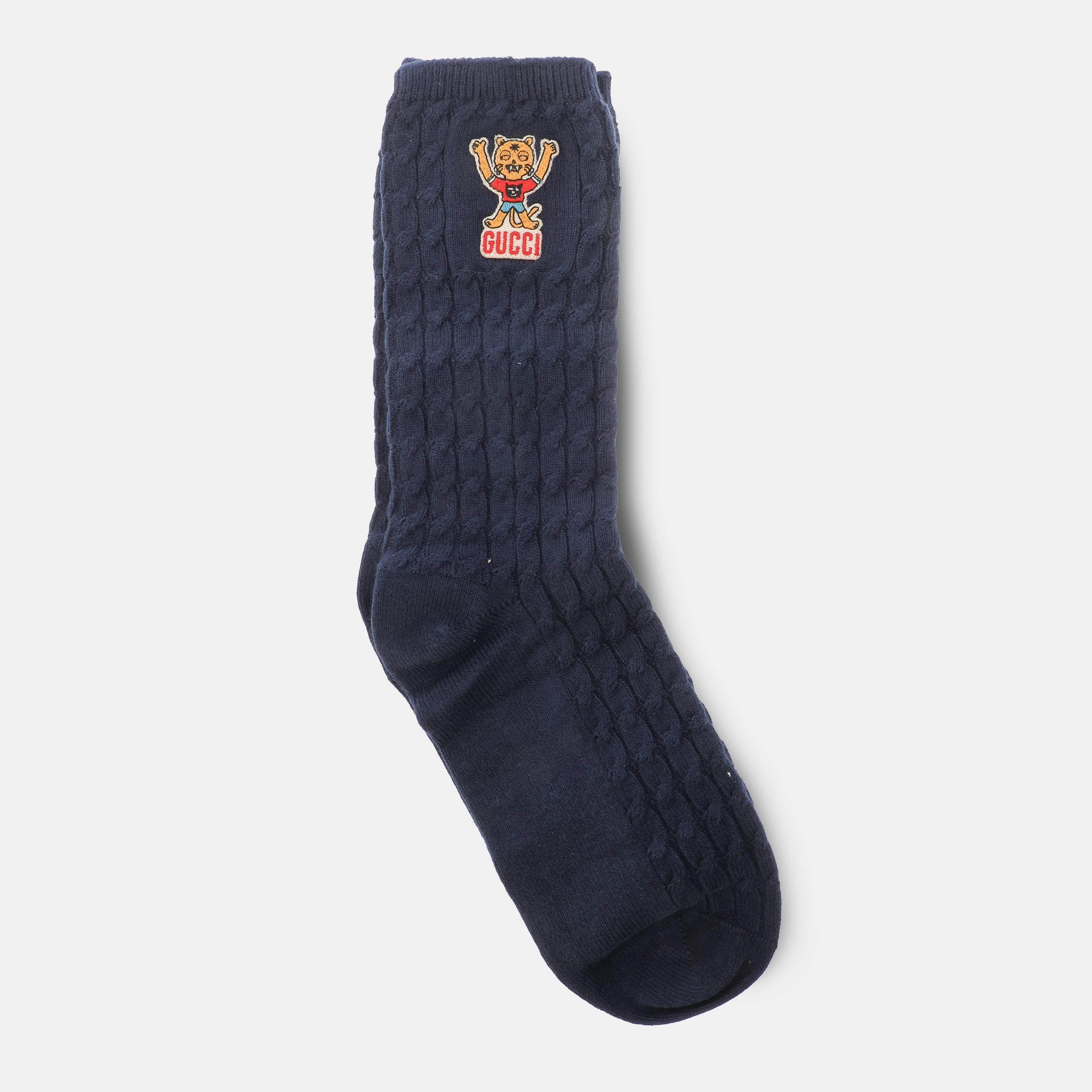 Gucci Women's Crew Socks - Midnight Blue - Small
