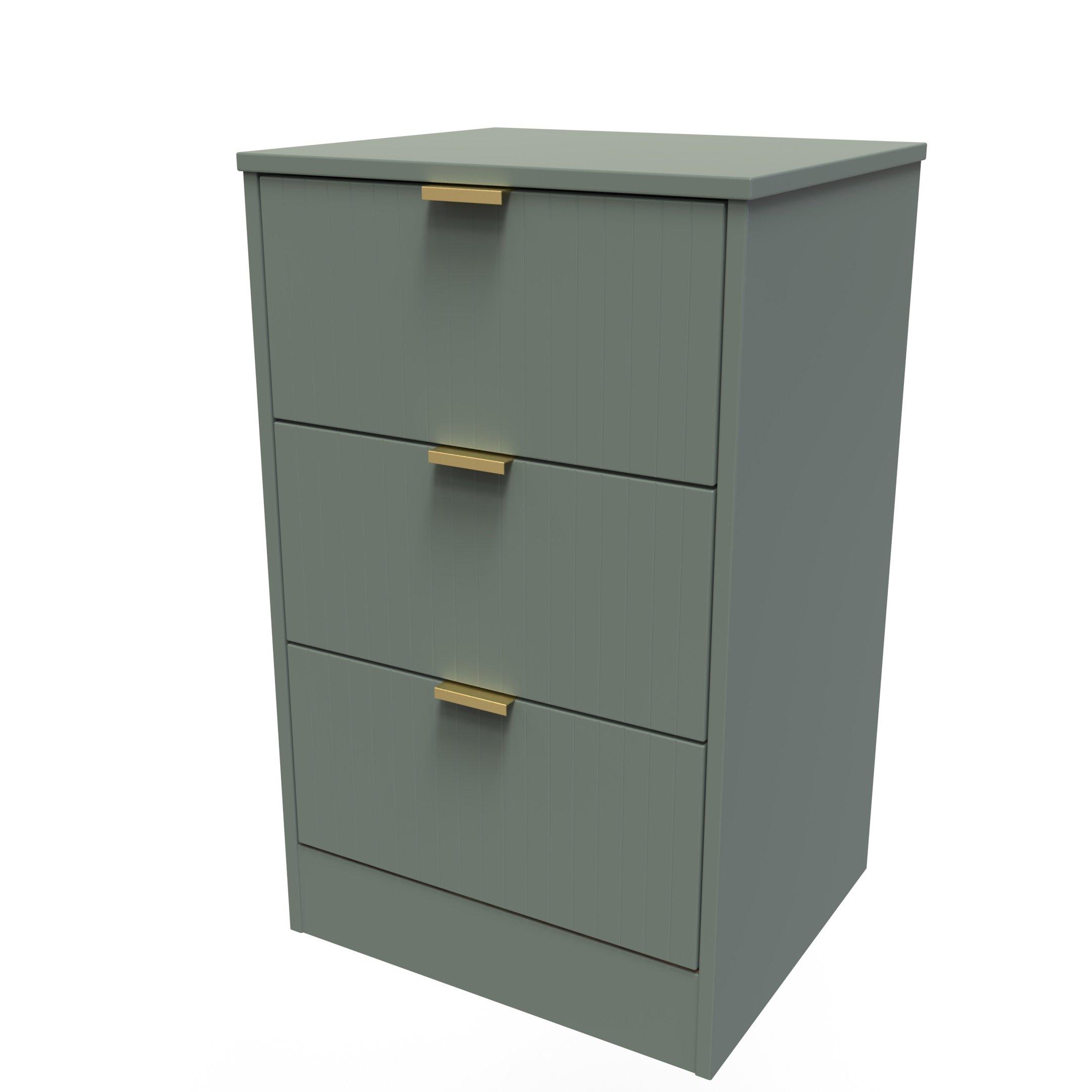 Reed Green - Welcome Furniture - Nashville 3 Drawer Bedside Cabinet - 4