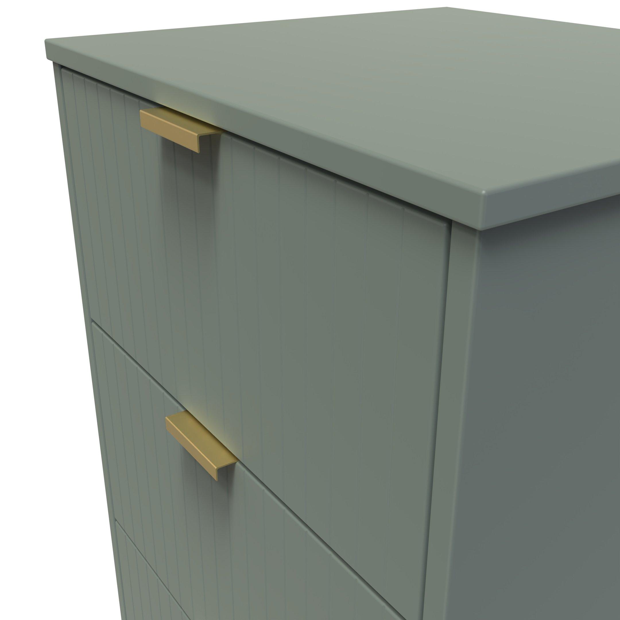 Reed Green - Welcome Furniture - Nashville 3 Drawer Bedside Cabinet - 5