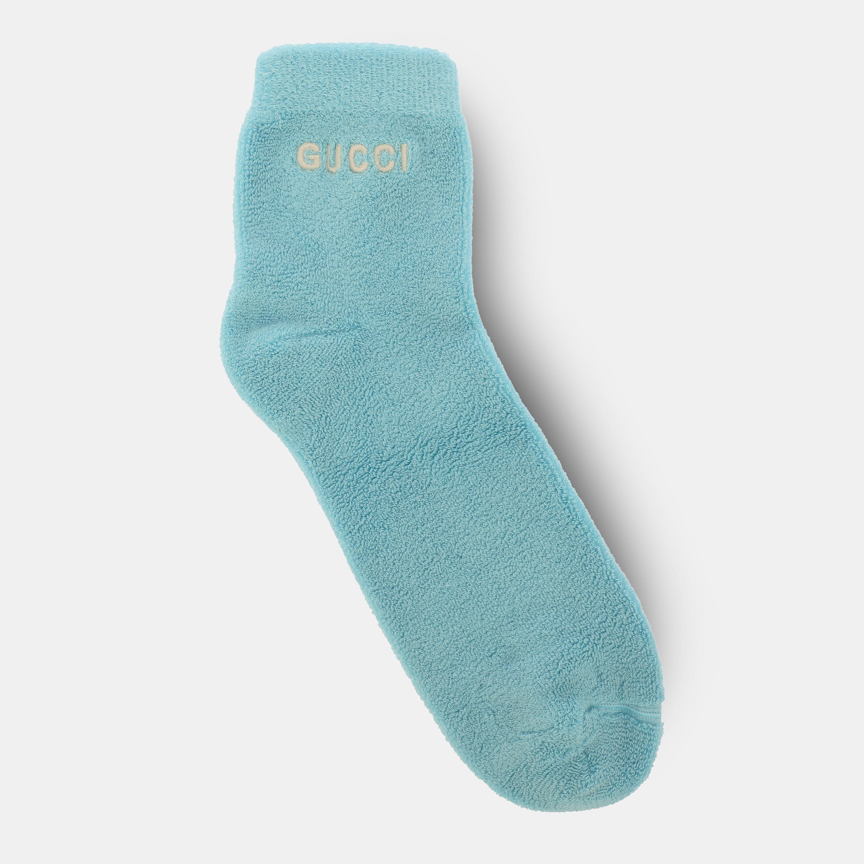 Gucci Women's Crew Socks - Sky Blue - Small