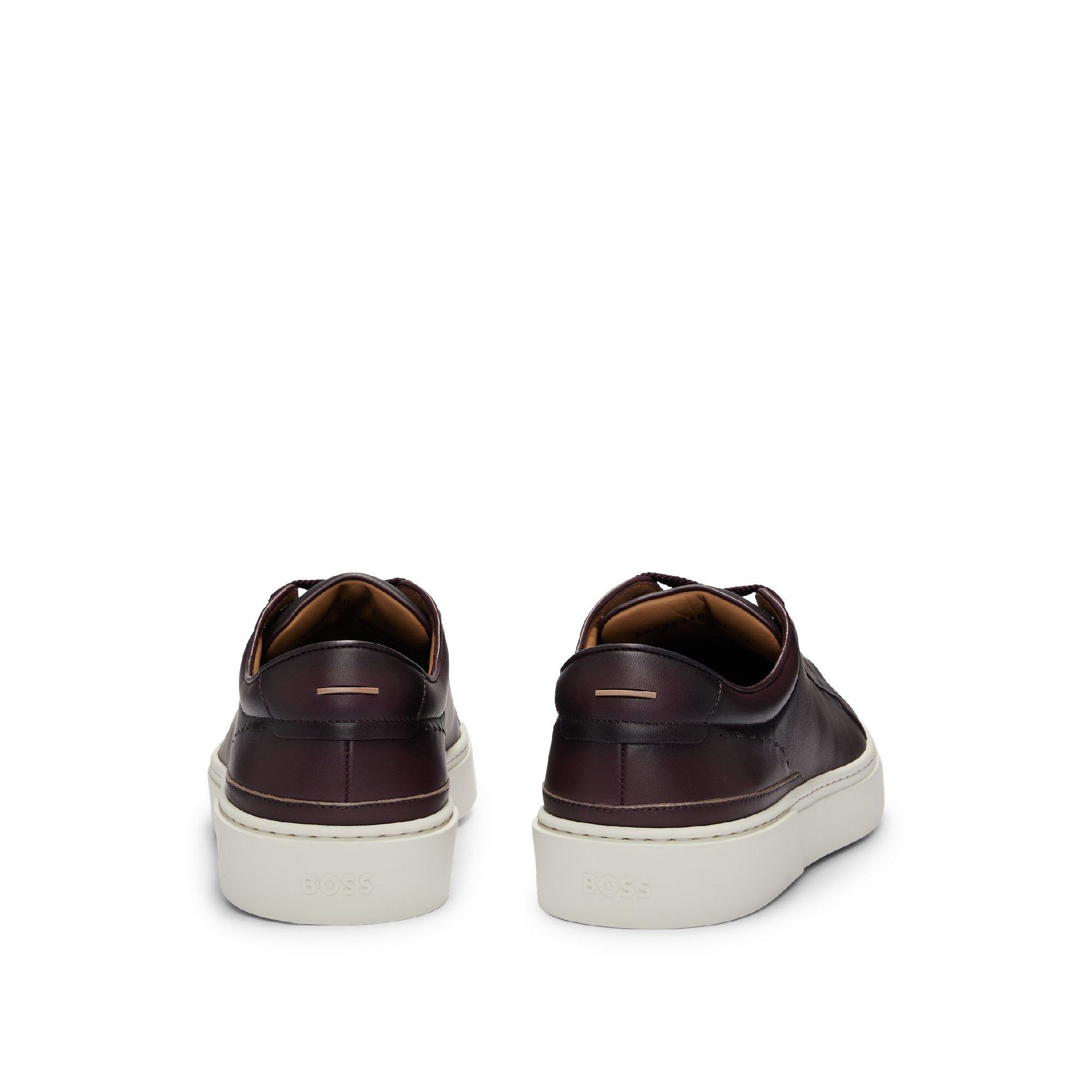 Dark Red - Boss - Mens Gary Tenn Low-Top Trainers - 4