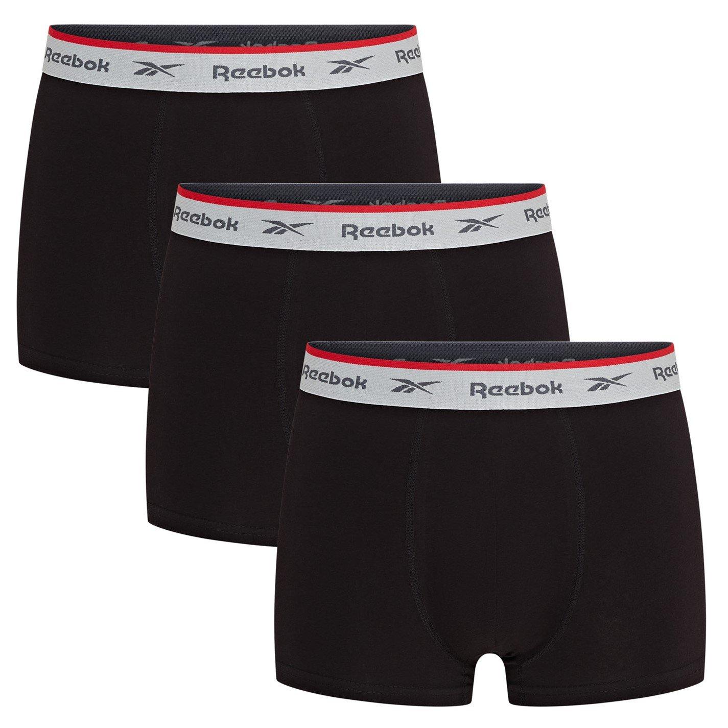 Black - Reebok - 3 Pack Mens Boxer Short Ovett - 1