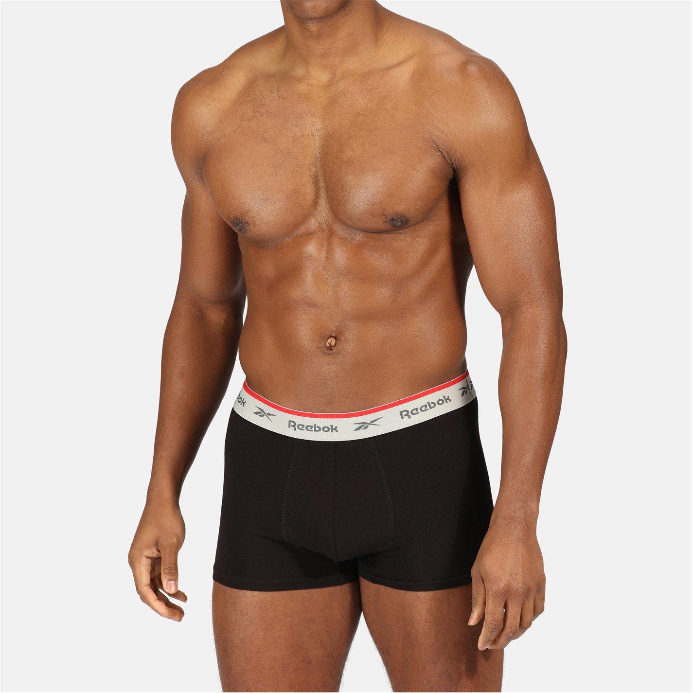 Zwart - Reebok - 3 Pack Mens Boxer Short Ovett - 5
