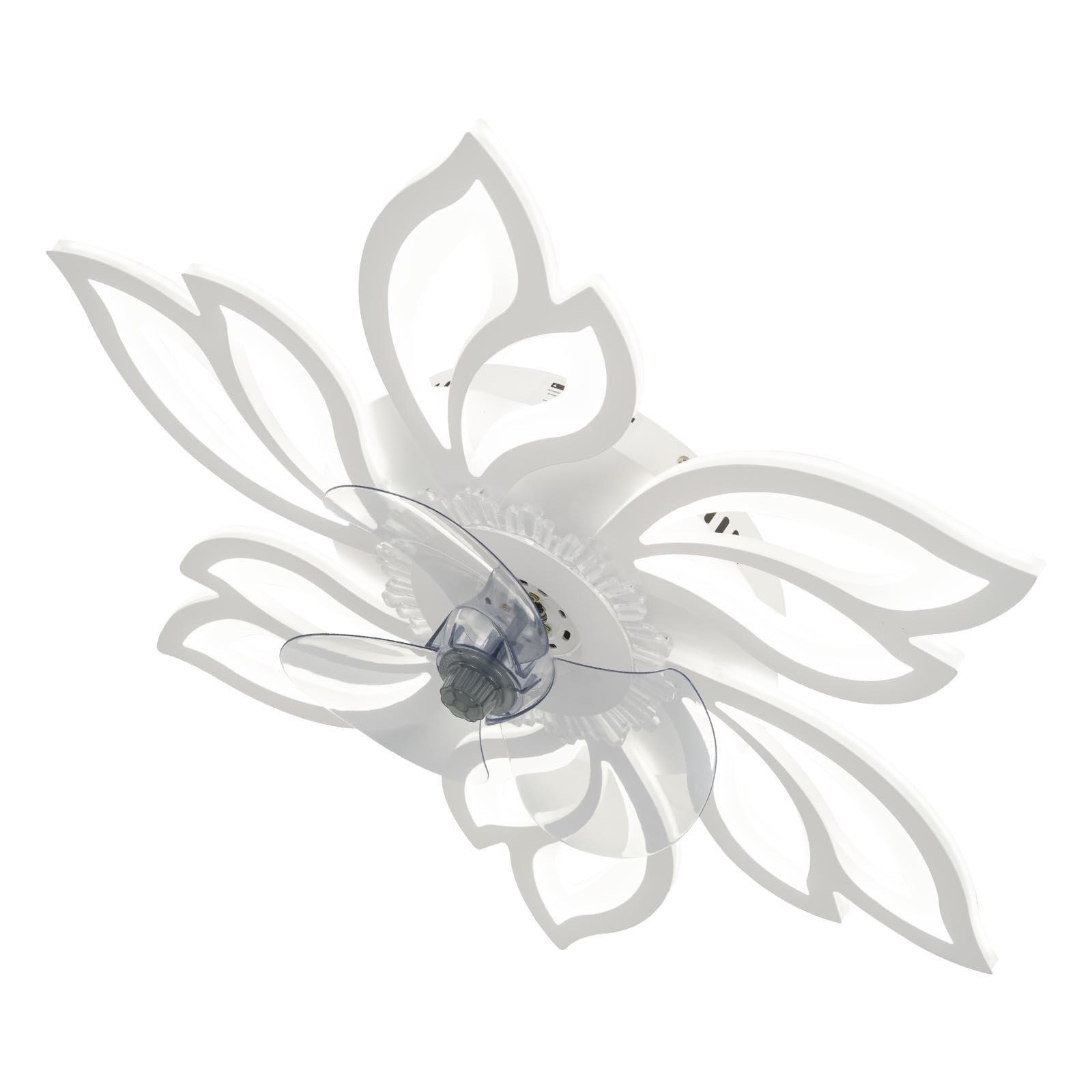 White - Kabinet UK - Modern Flower Shape Ceiling Fan with Light - 3