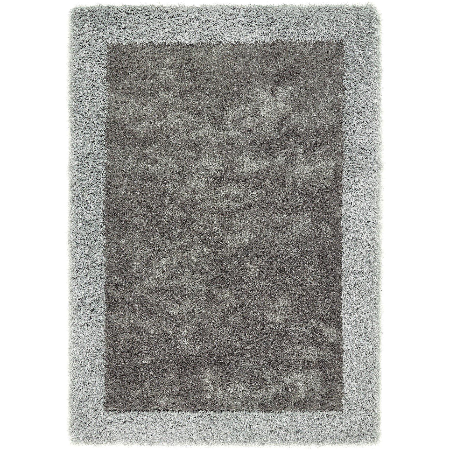Silver - Origins - Shimmer Shaggy Border Rug - 2