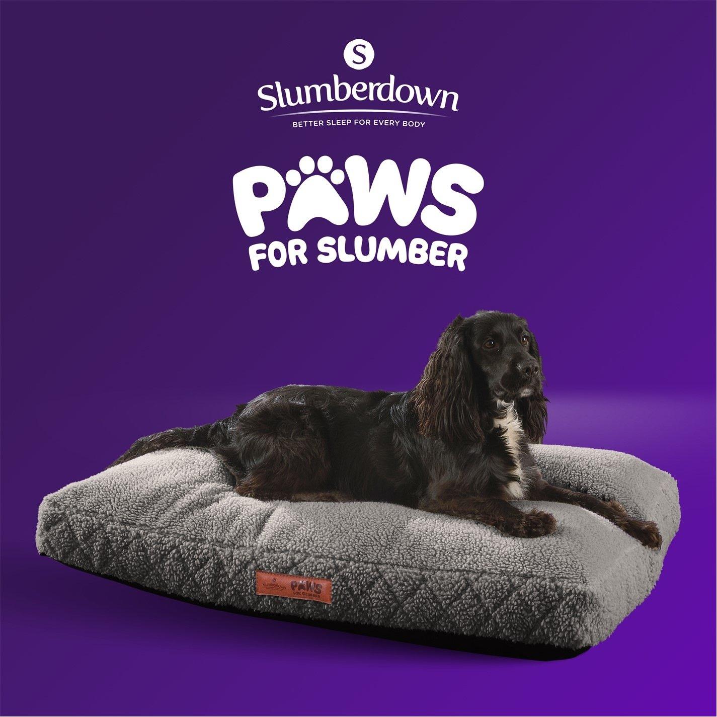 Light Grey - Slumberdown - Paws for Slumber Sherpa Pet Bed Light Grey - 11