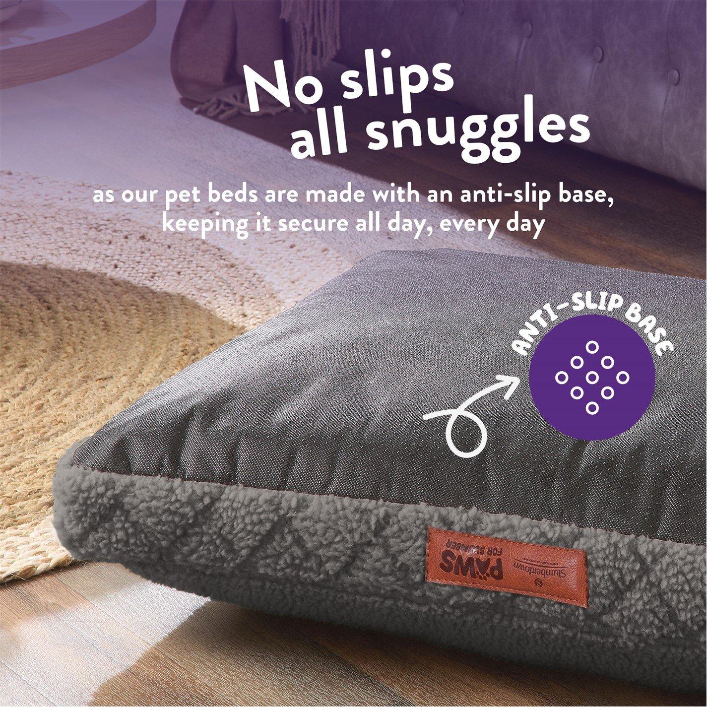 Light Grey - Slumberdown - Paws for Slumber Sherpa Pet Bed Light Grey - 5