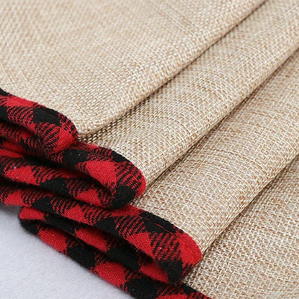 Brown And Red - LIFE IDEAS - Burlap Merry Christmas Tree Collar - 5