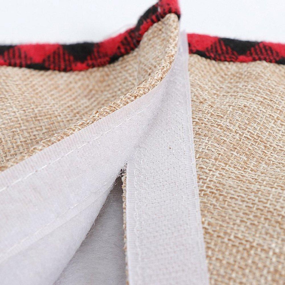 Brown And Red - LIFE IDEAS - Burlap Merry Christmas Tree Collar - 7