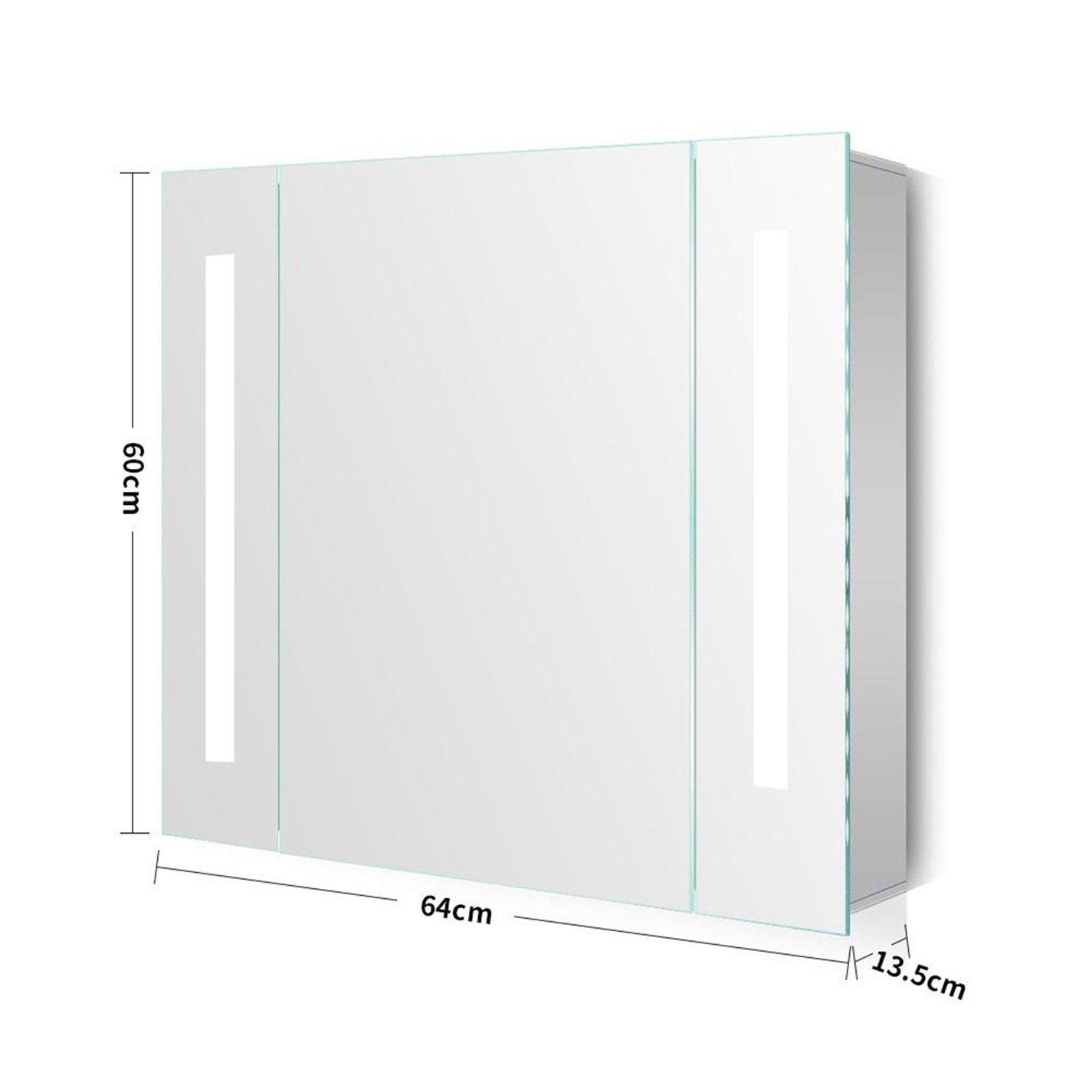 White - Kabinet UK - Modern Rectangle Wall LED Mirror Cabinet - 7