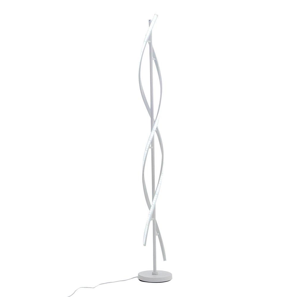 White - Kabinet UK - 60W Modern LED Floor Lamp for Living Room & Office - 1