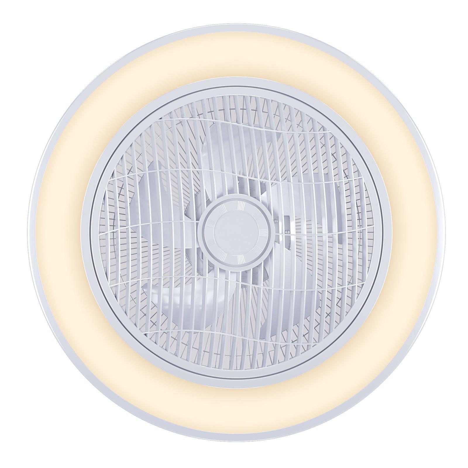 White - Kabinet UK - Round LED Ceiling Light Fan with Remote Control - 2
