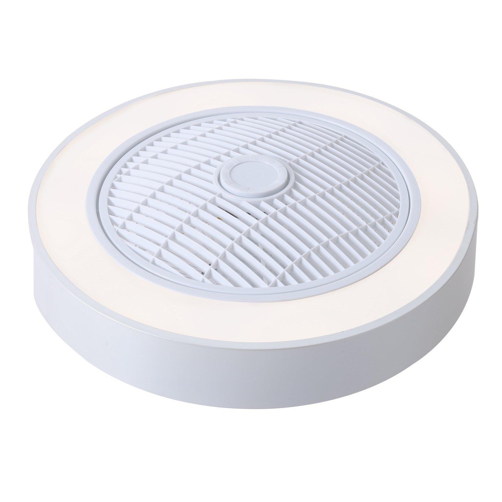 White - Kabinet UK - Round LED Ceiling Light Fan with Remote Control - 3