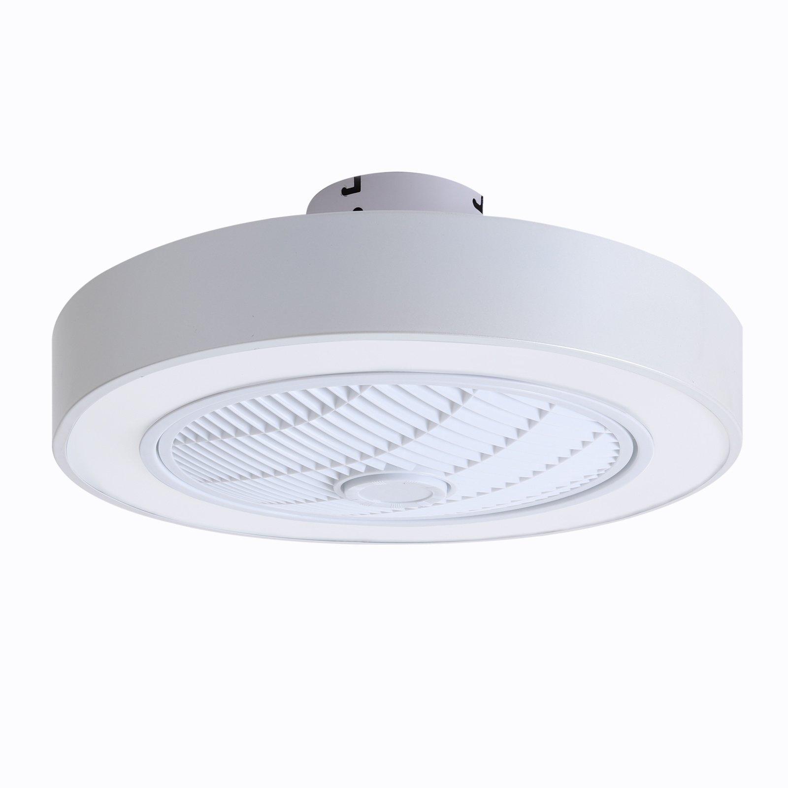 White - Kabinet UK - Round LED Ceiling Light Fan with Remote Control - 4