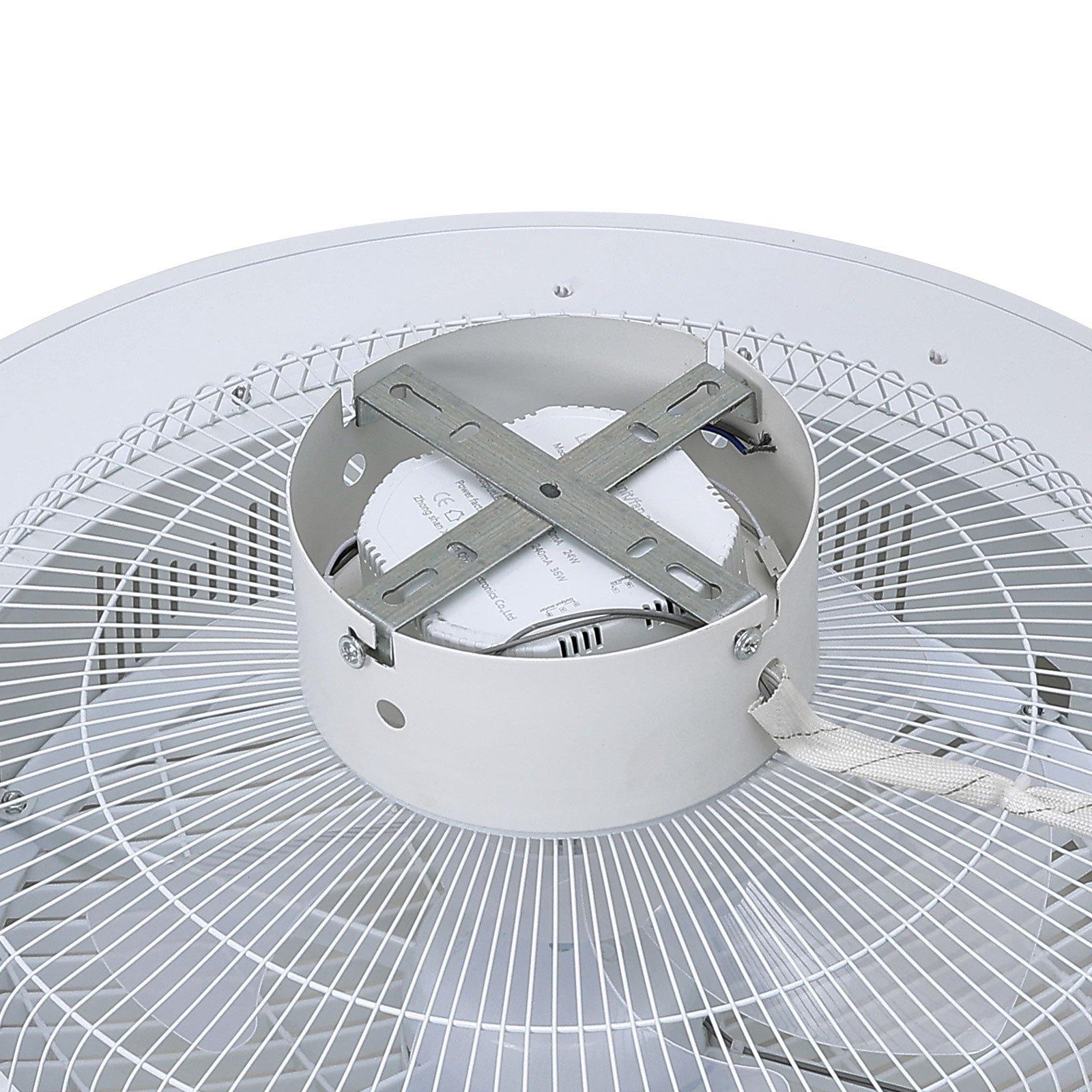 White - Kabinet UK - Round LED Ceiling Light Fan with Remote Control - 5