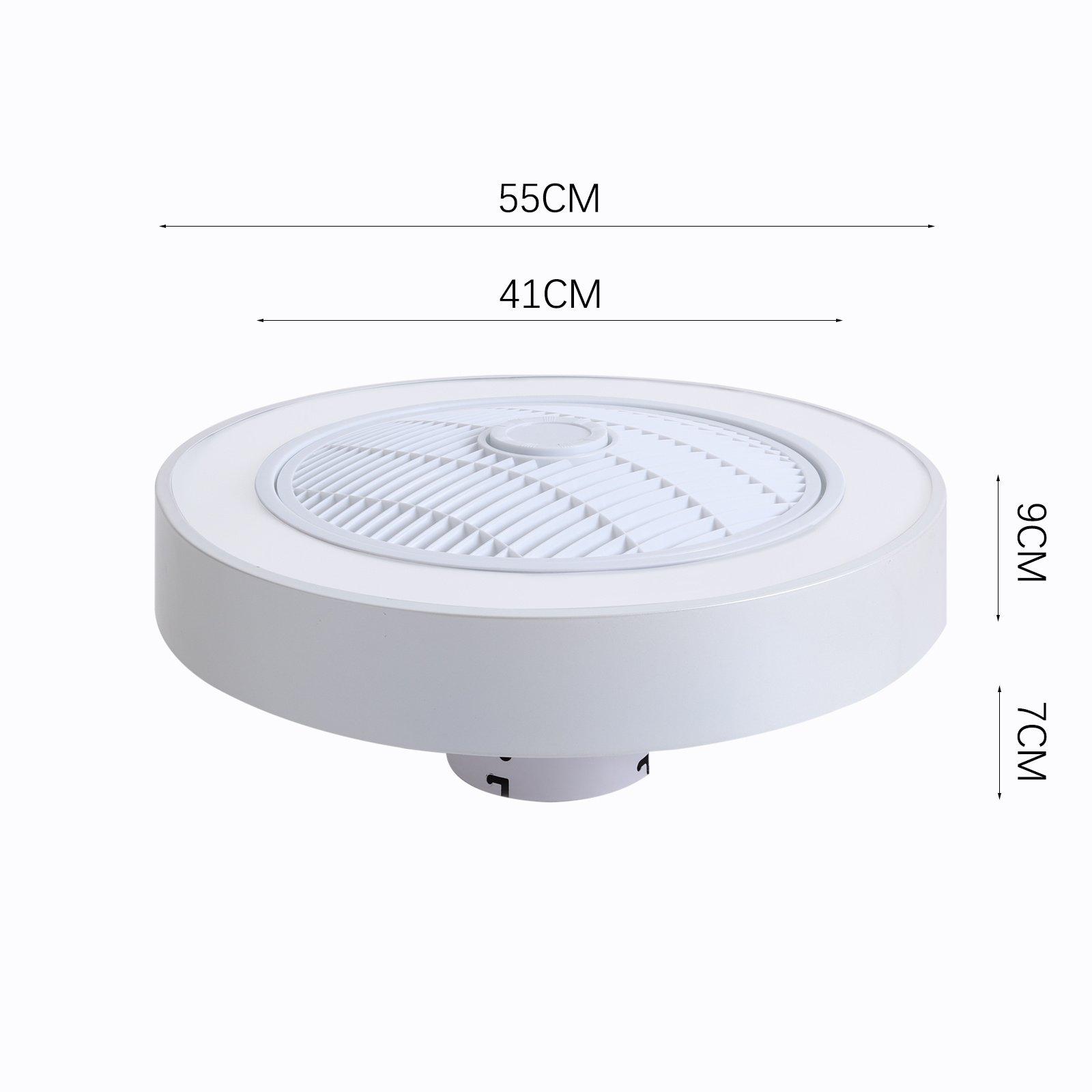 White - Kabinet UK - Round LED Ceiling Light Fan with Remote Control - 7