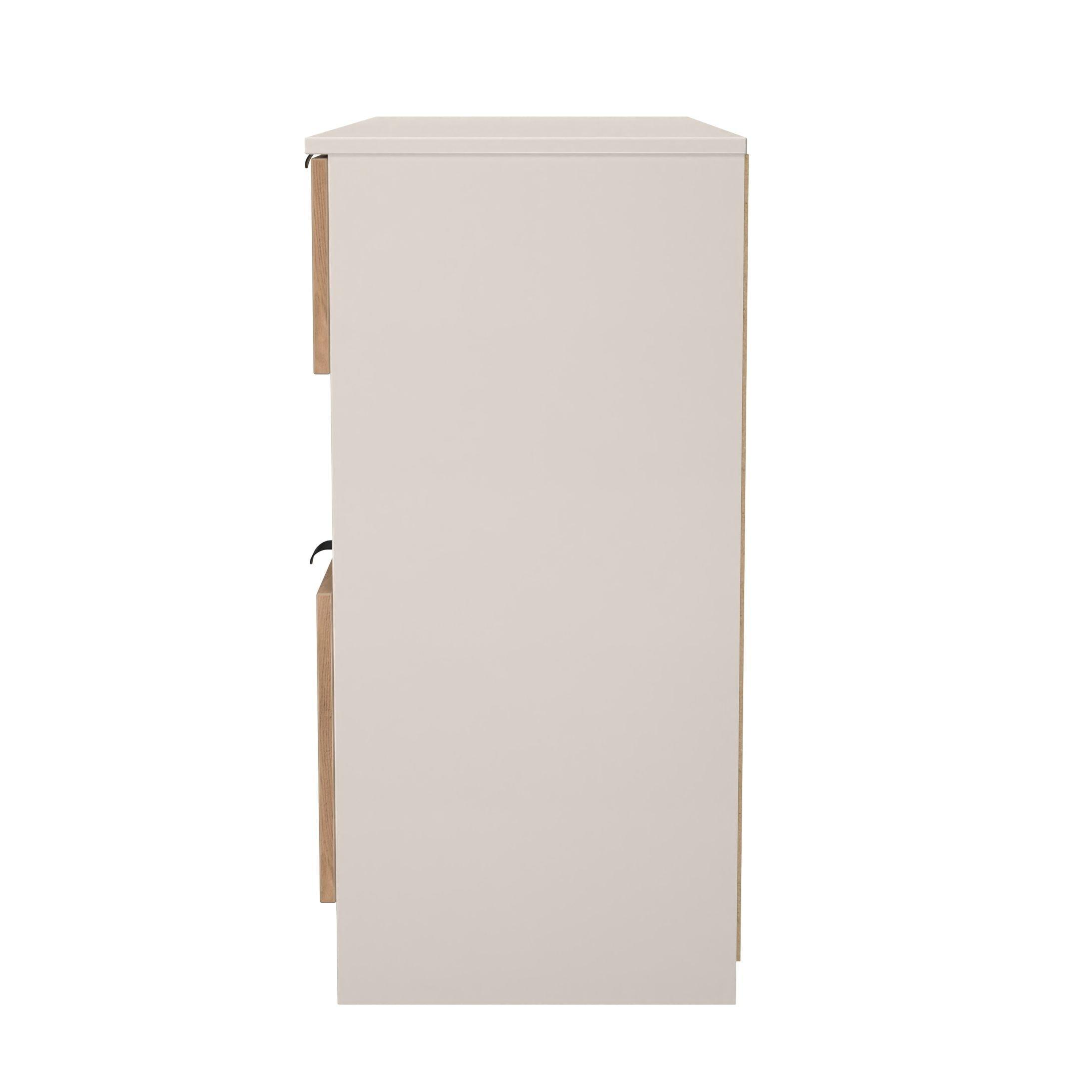 Craft Oak & Kas - Welcome Furniture - Solomon 4 Drawer Open Shelf Wide Chest - 2