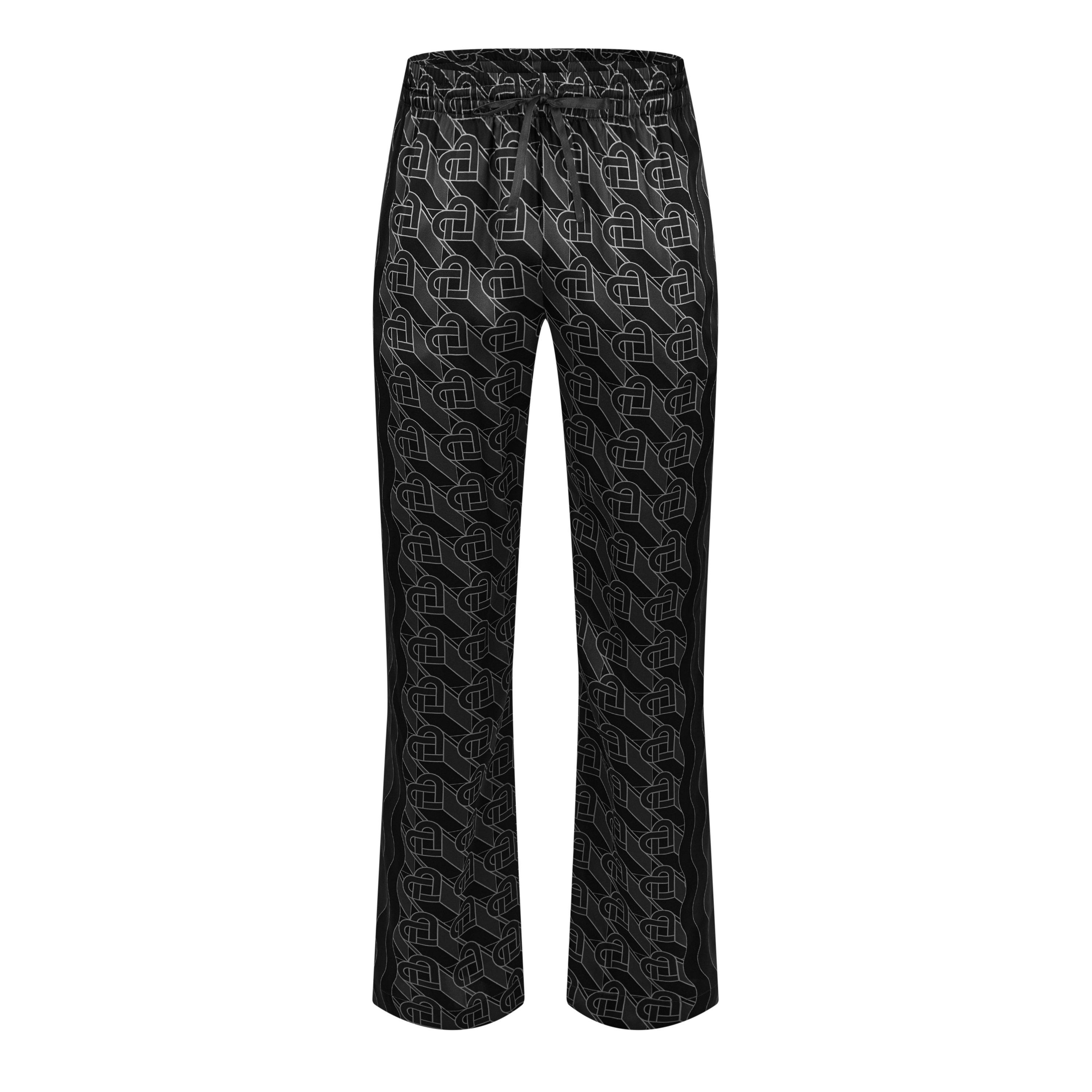 Black - Casablanca - Heart Monogram Pyjama Trousers - 5