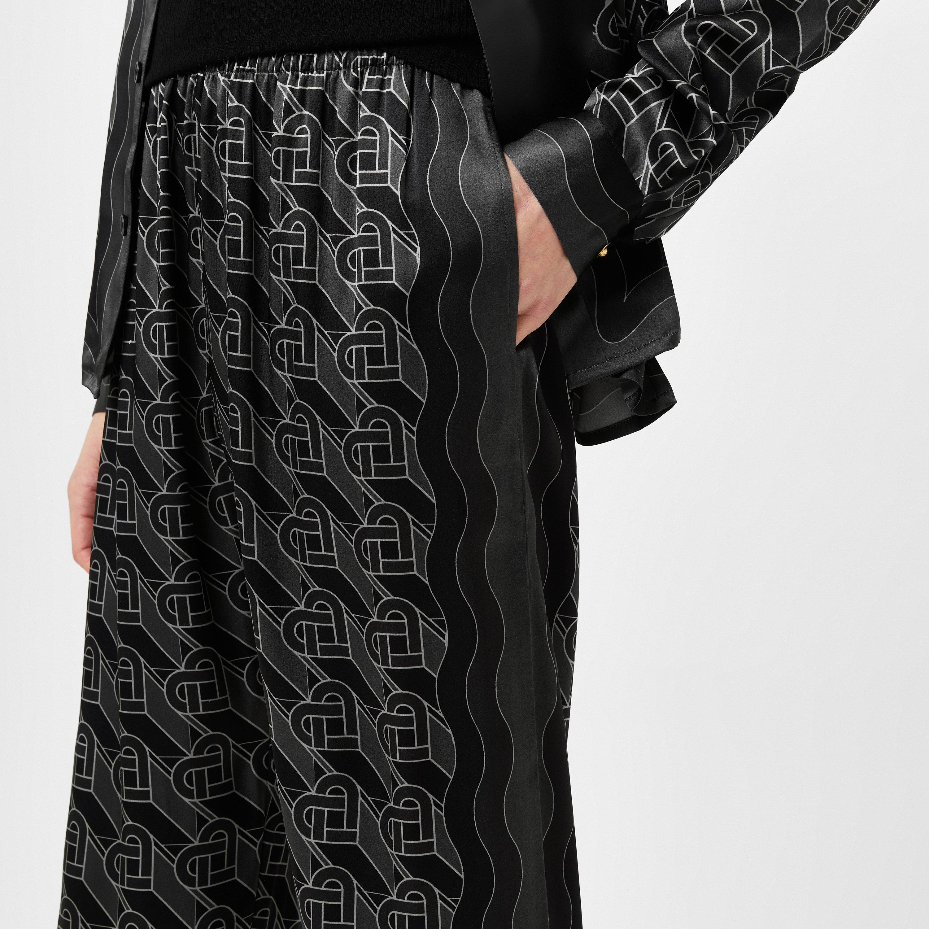 Black - Casablanca - Heart Monogram Pyjama Trousers - 3
