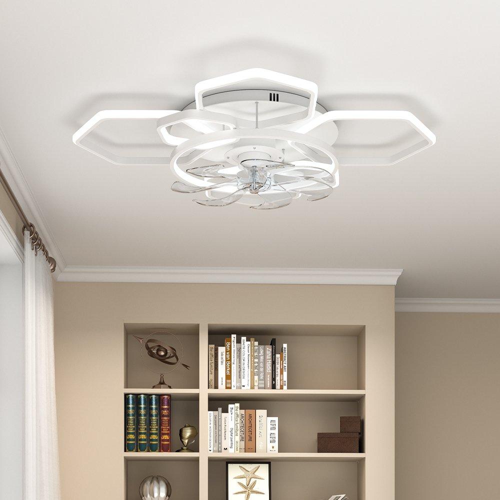 White - Kabinet UK - Geometrical Ceiling Mount LED Fan Light - 2