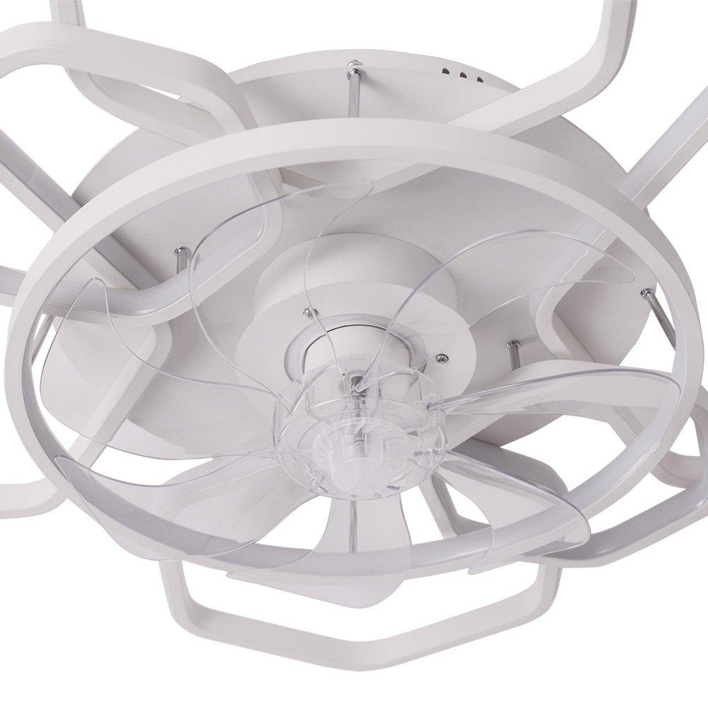 White - Kabinet UK - Geometrical Ceiling Mount LED Fan Light - 7