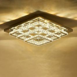 Cottonfy UK Large Square Crystal LED Ceiling Light