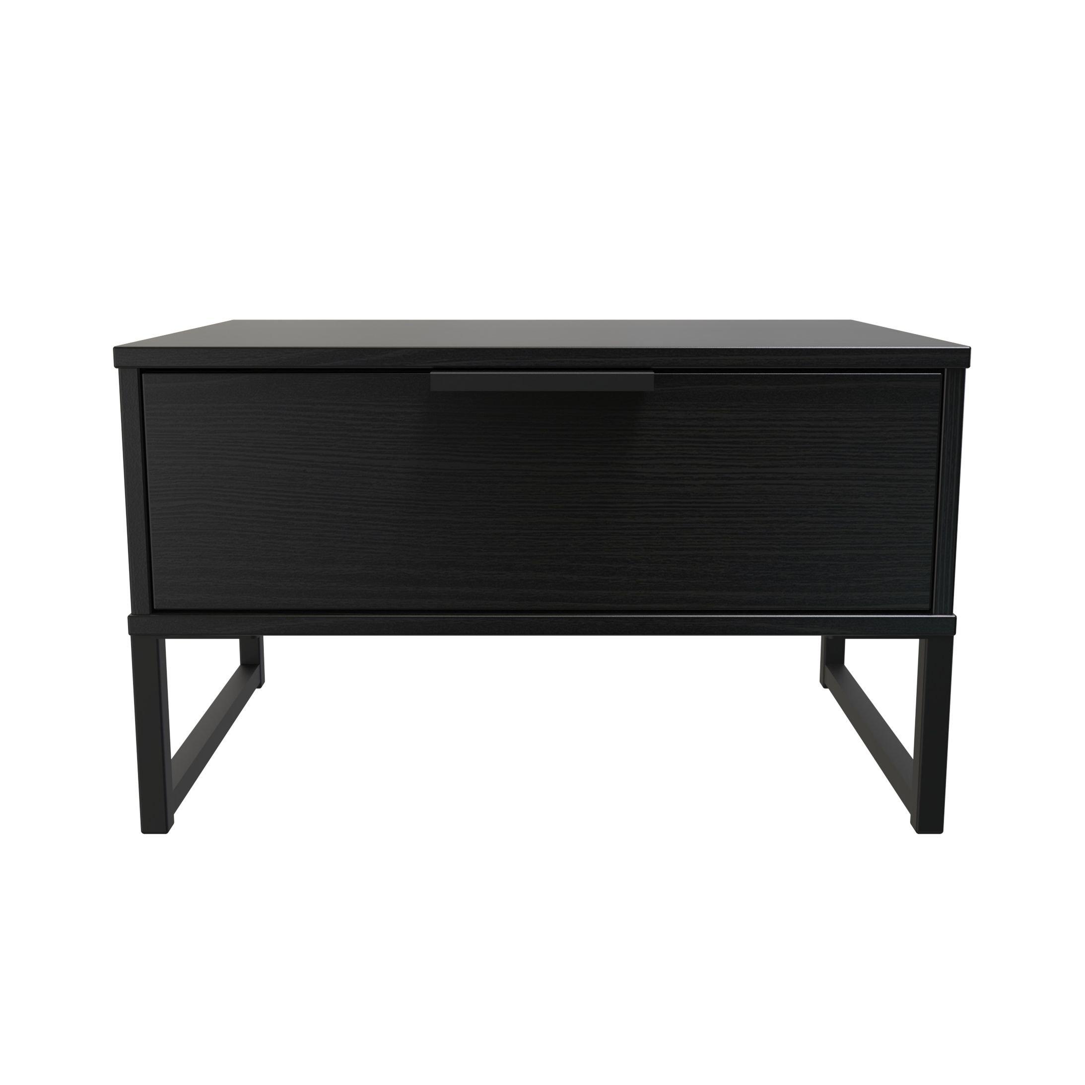 Black Matt - Welcome Furniture - Hong Kong  1 Drawer Wide Side Table - 1