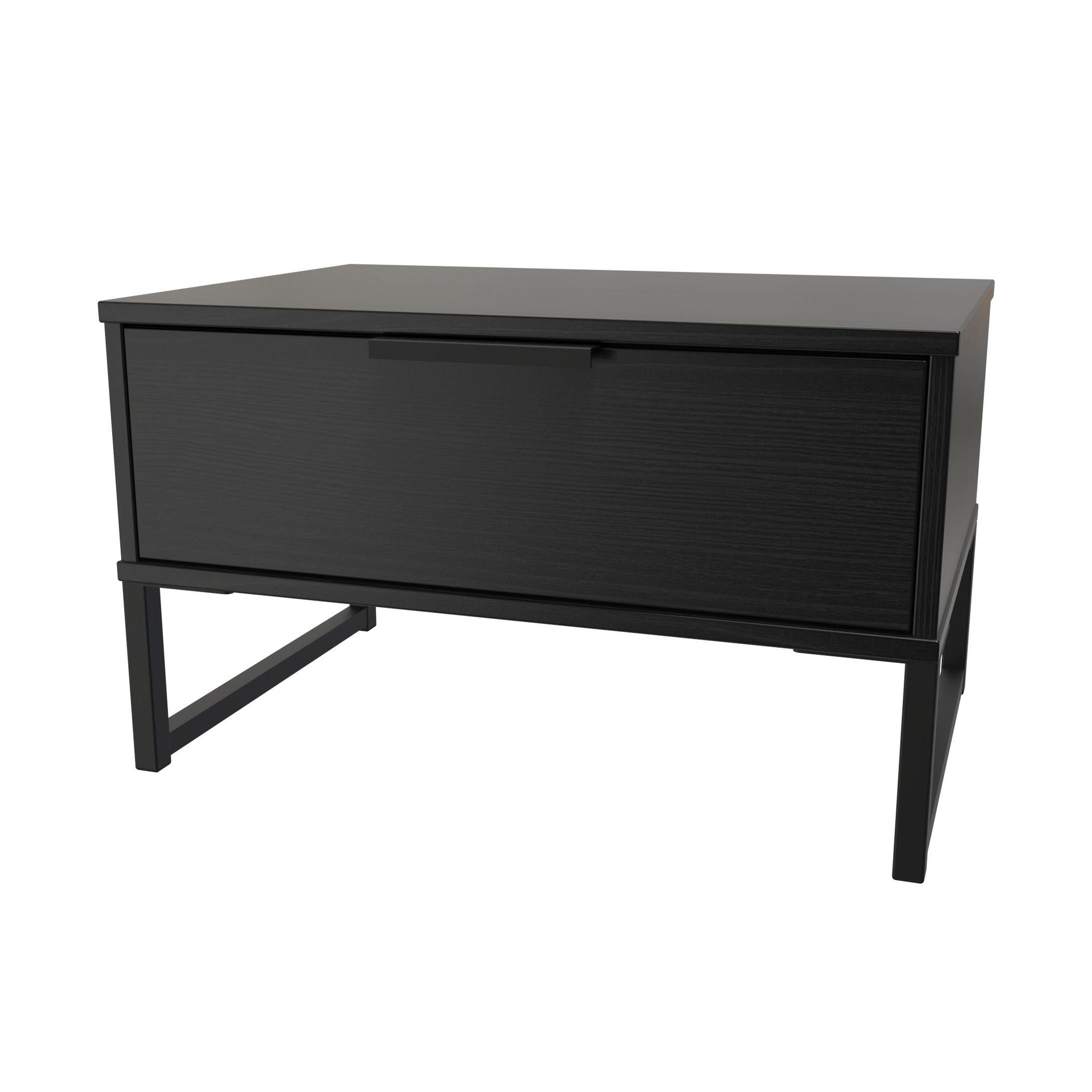 Black Matt - Welcome Furniture - Hong Kong  1 Drawer Wide Side Table - 3