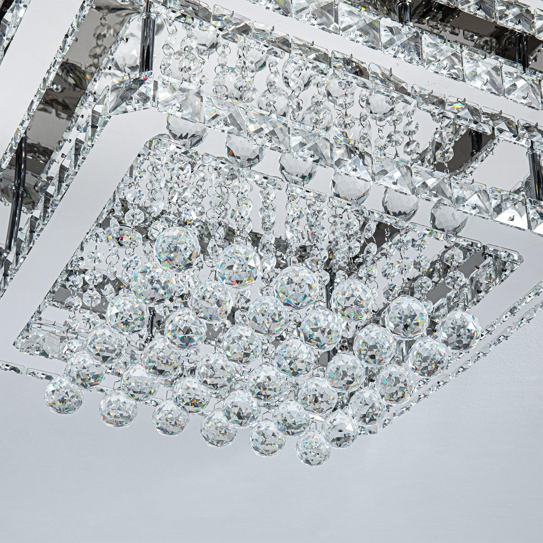 Silver - Kabinet UK - Modern Crystal LED Flush Mount Ceiling Light - 4
