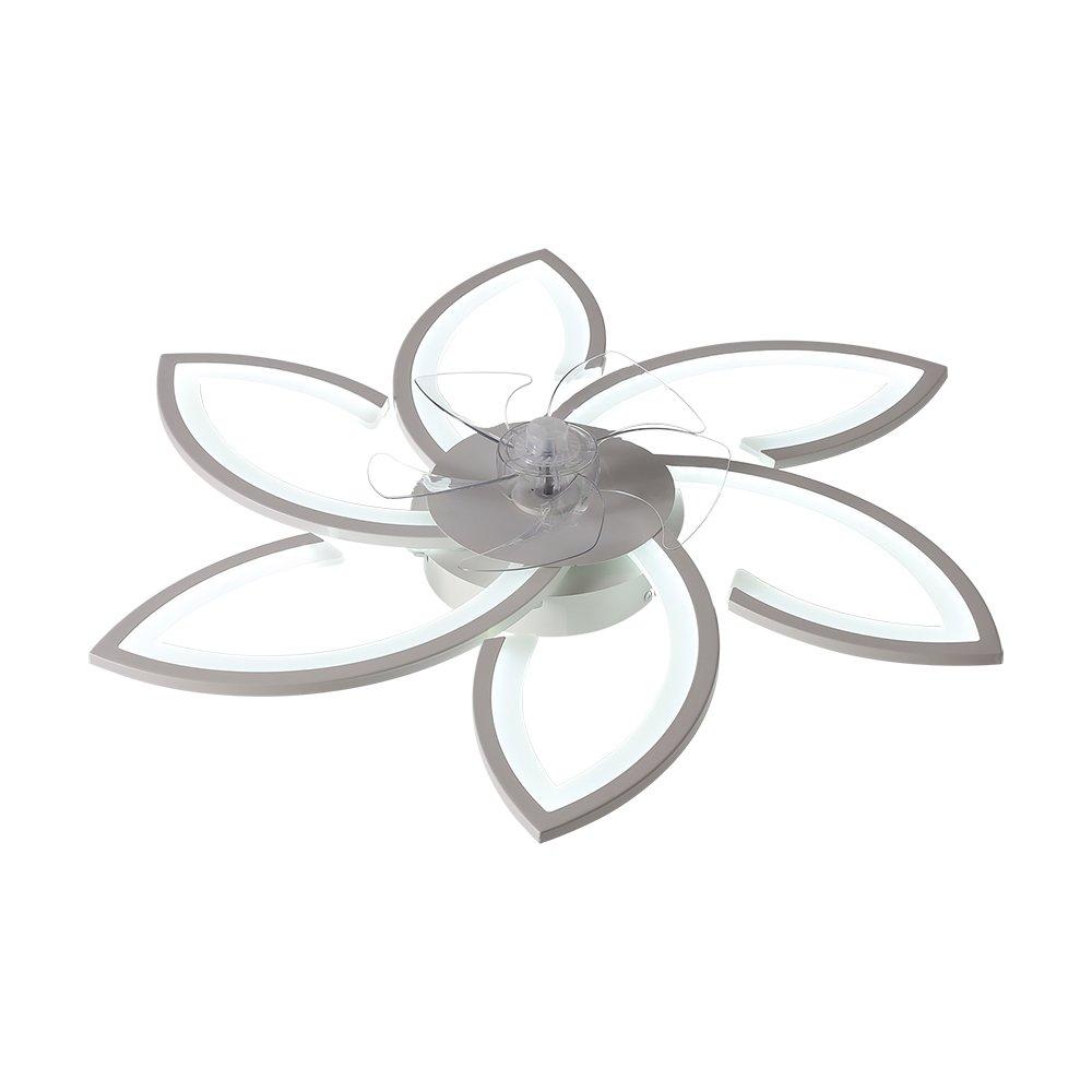 White - Kabinet UK - Modern Flower Shape Ceiling Fan with Light - 3