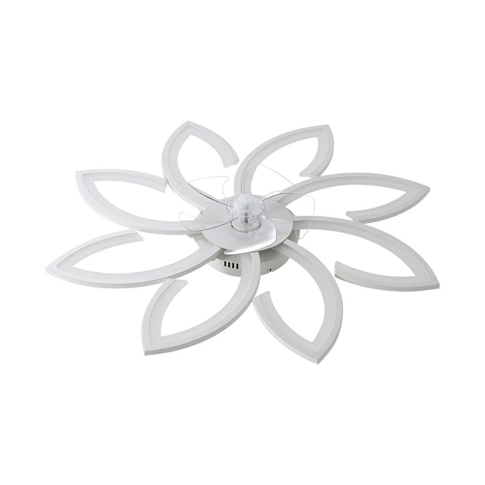 White - Kabinet UK - Modern Flower Shape Ceiling Fan with Light - 3