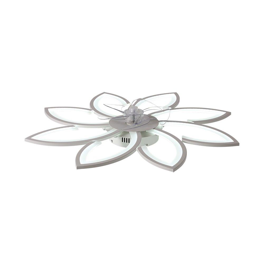 White - Kabinet UK - Modern Flower Shape Ceiling Fan with Light - 4