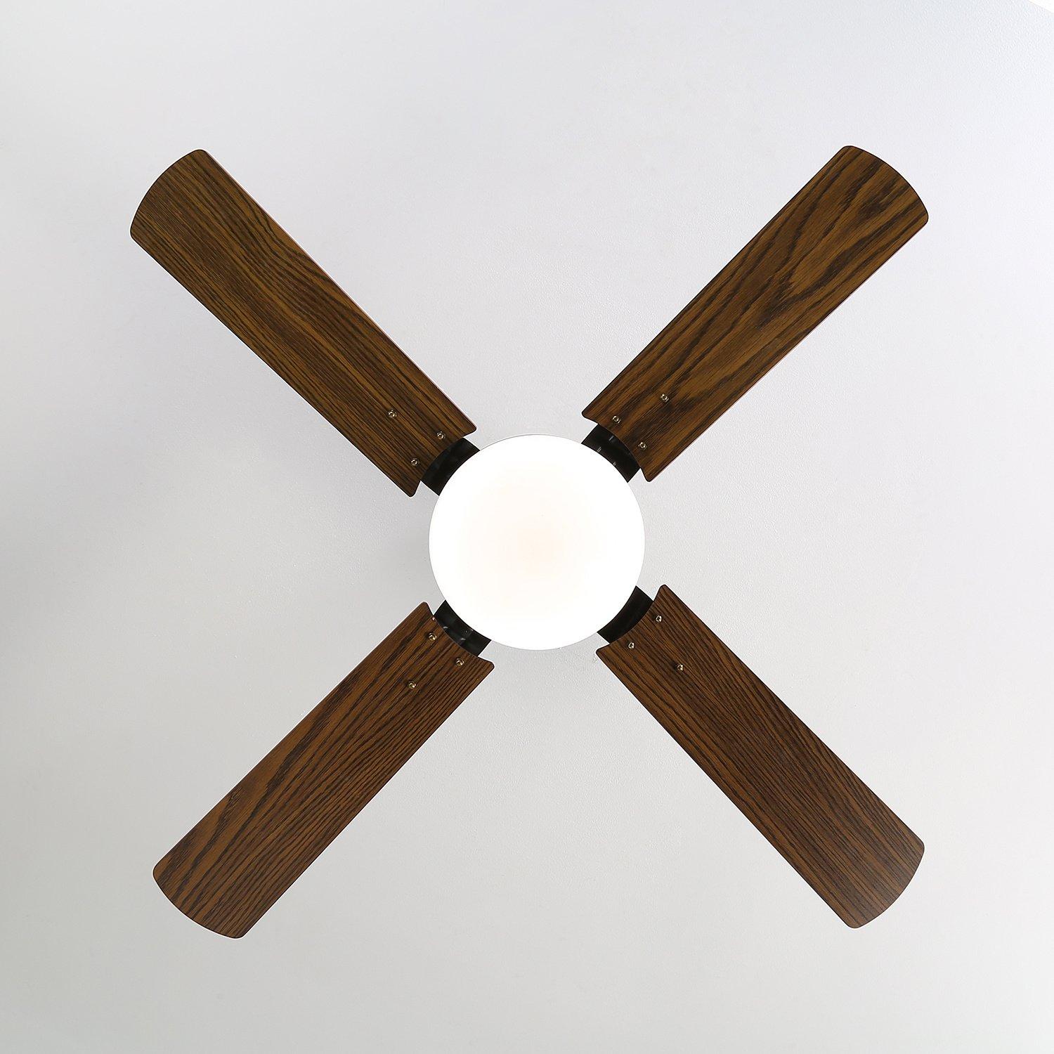 Brown - Kabinet UK - 4 Blade Ceiling Fan with Light for Indoor/Outdoor - 3